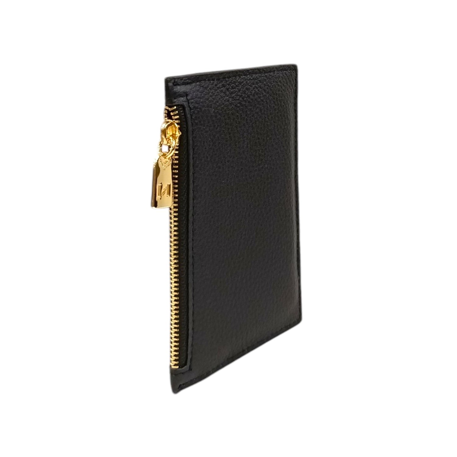 Nannini Firenze Portacarte Donna in Pelle Wallis Blu con Zip Dorata