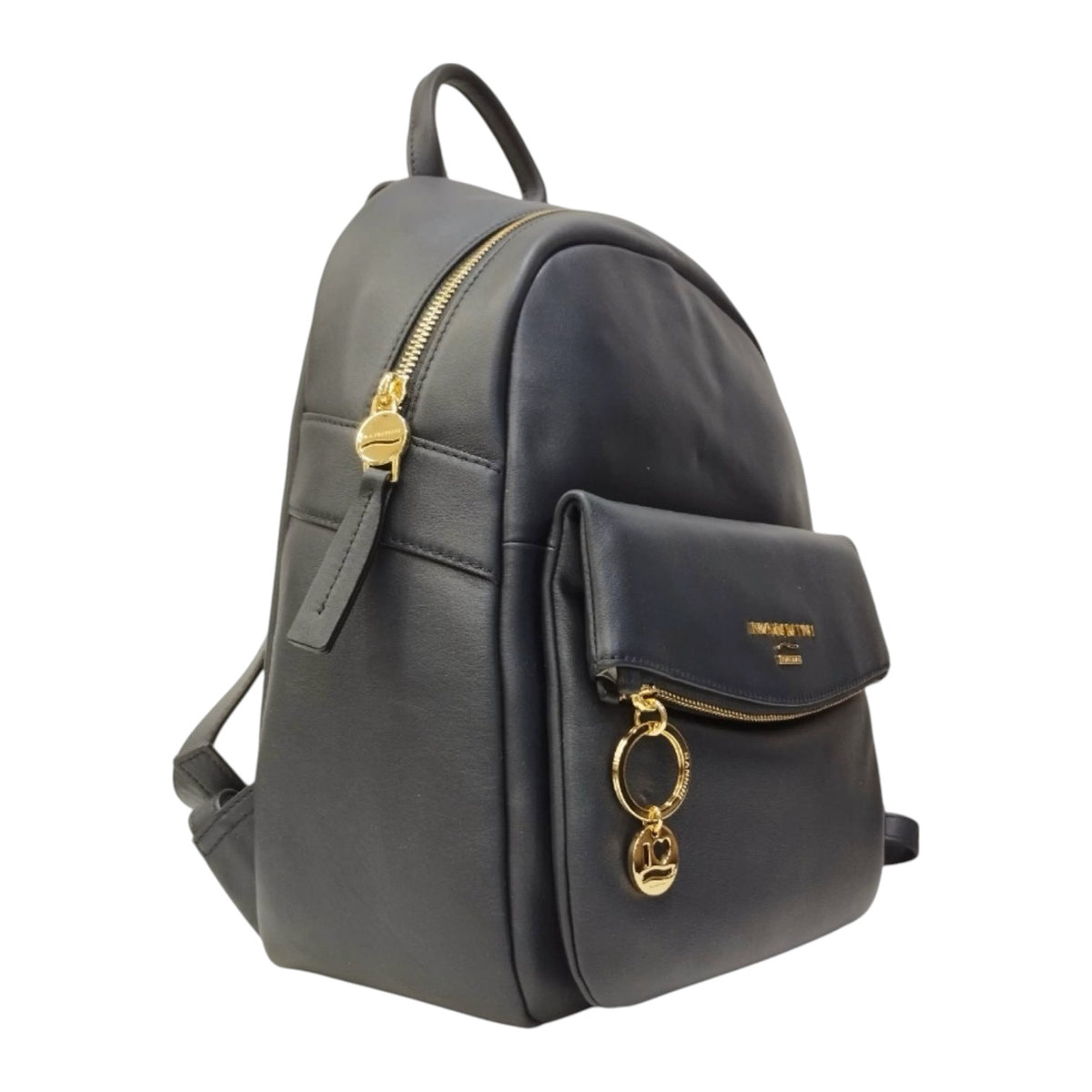 Nannini Firenze Zaino Jamie Donna in Pelle Blu con Tasca Frontale