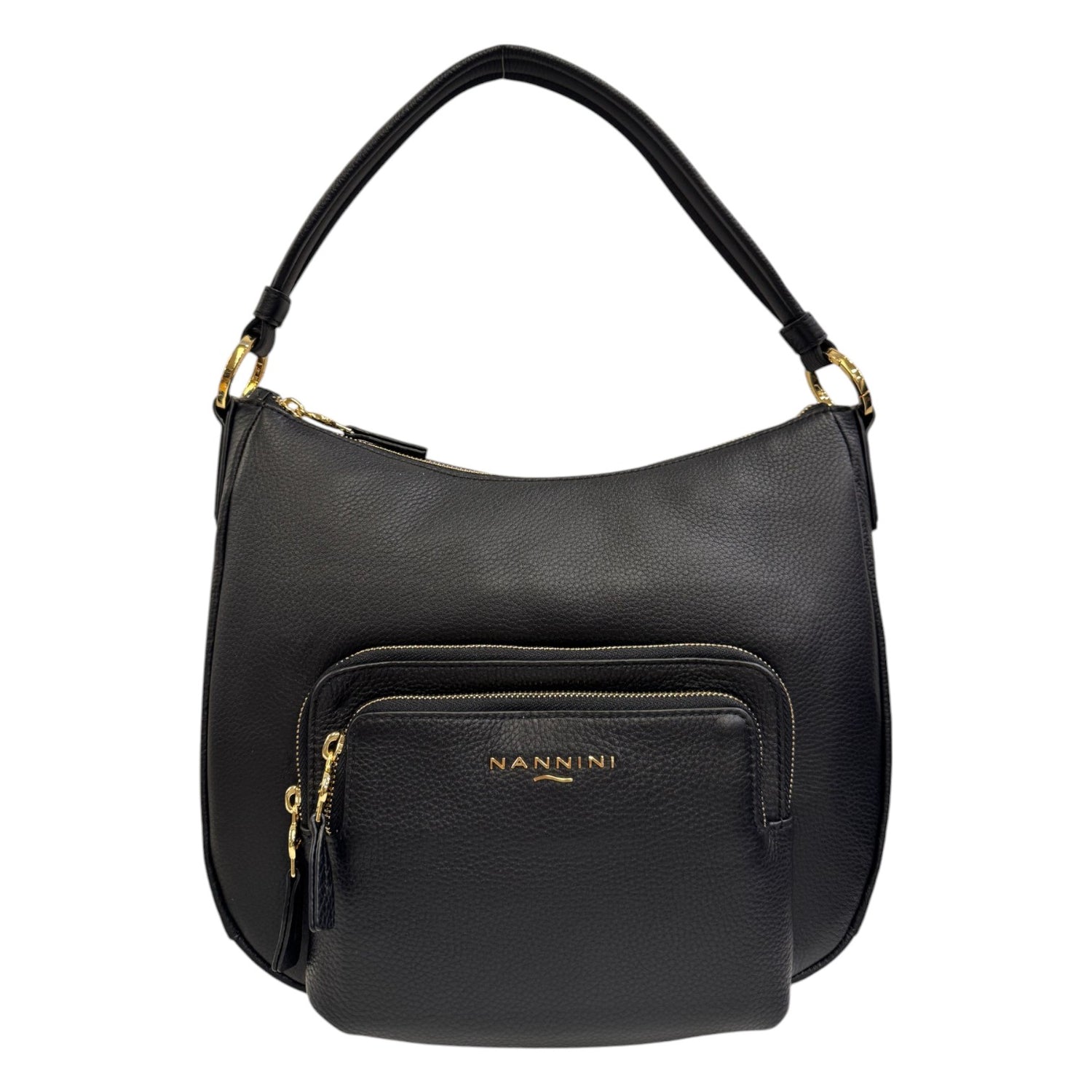 Nannini Firenze Sacca Tiziana Donna in Pelle Nero con Tracolla