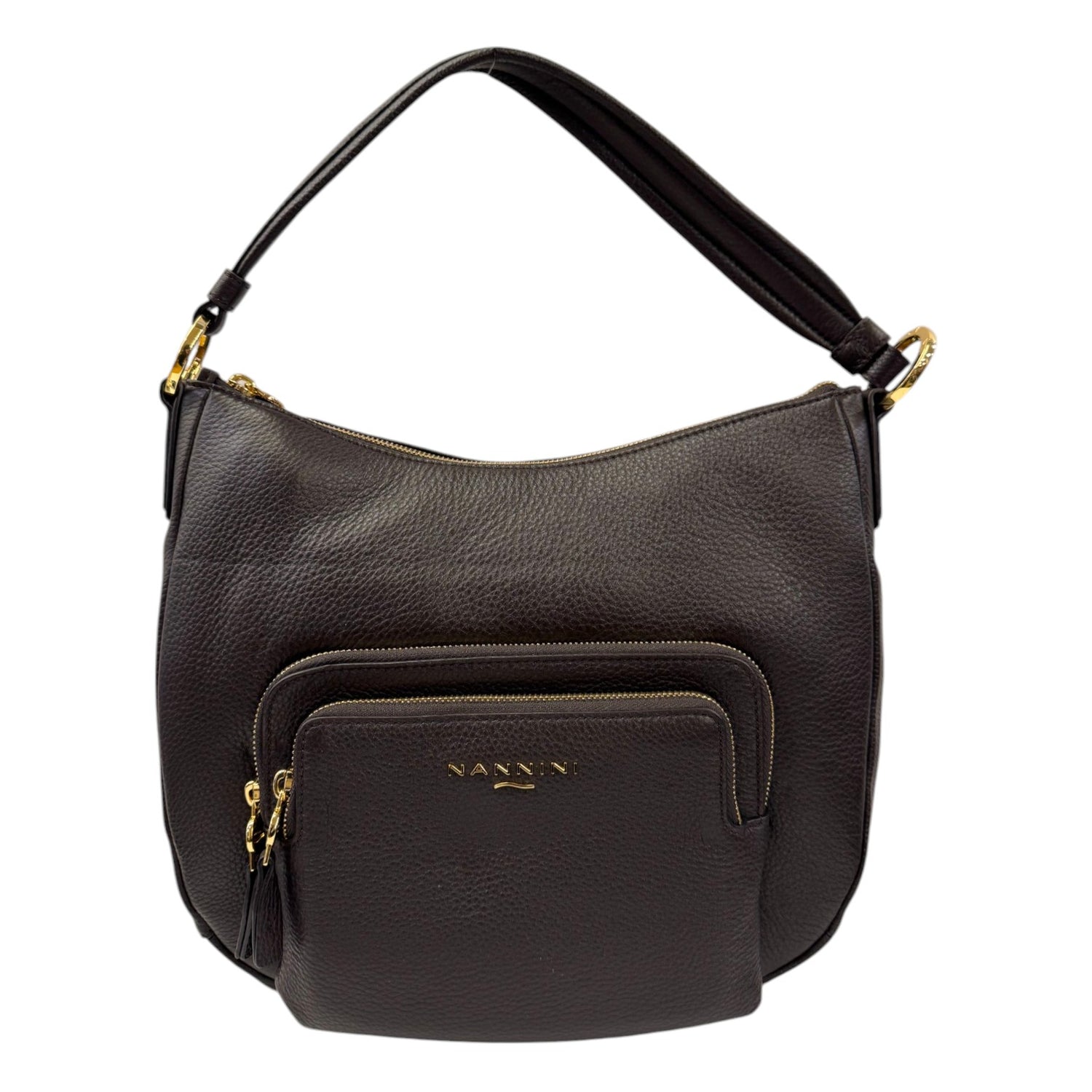 Nannini Firenze Sacca Tiziana Donna in Pelle Sigaro con Tracolla