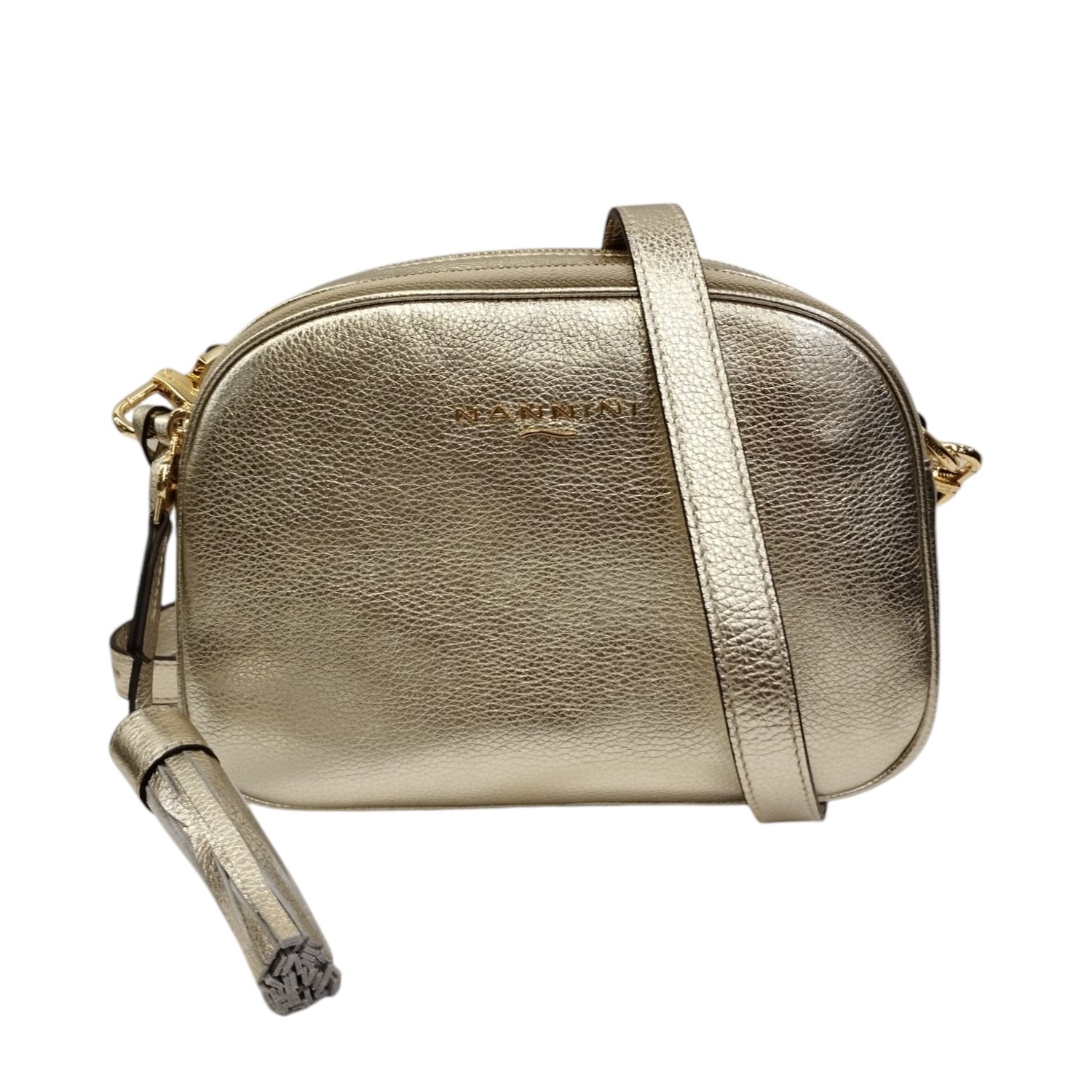 Nannini Firenze Camera Bag Oro Keira in Pelle Martellata da Donna