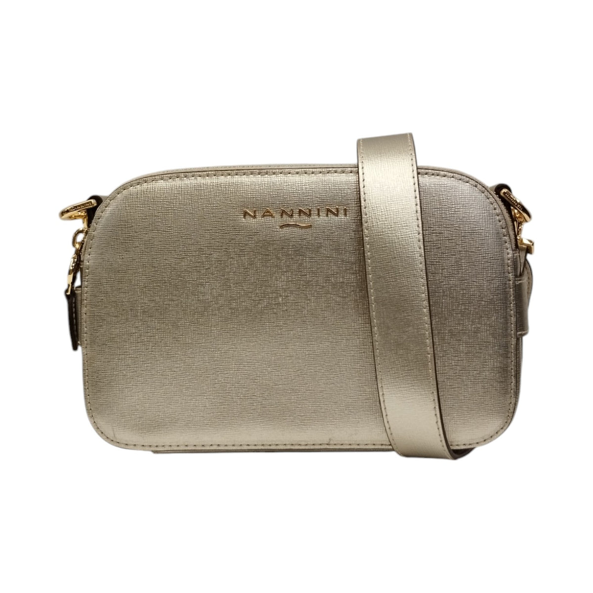 Nannini Firenze Borsa a Tracolla Flora Donna in Saffiano Oro