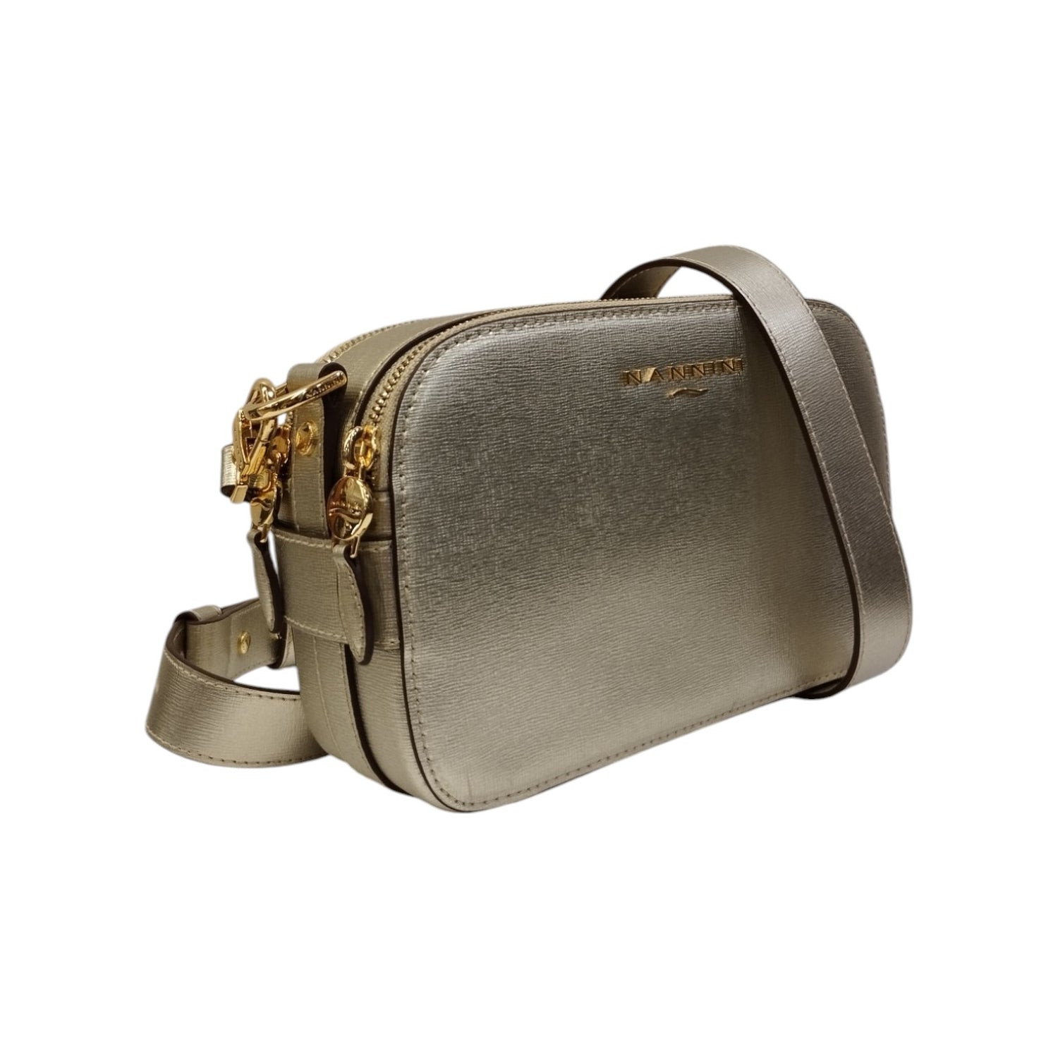 Nannini Firenze Camera Bag Flora Oro Saffiano da Donna