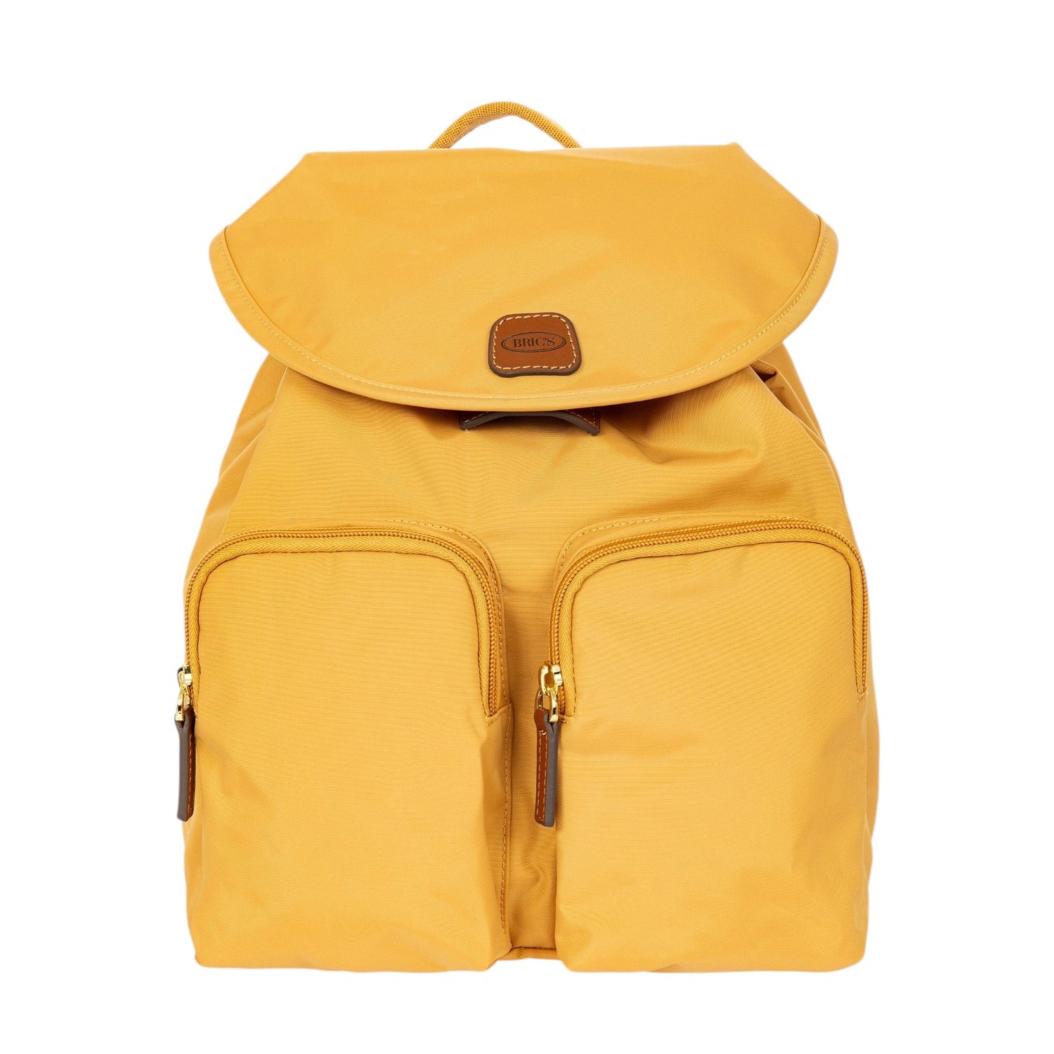 Bric's Zaino Unisex in Tessuto e Pelle Miele con Tasconi