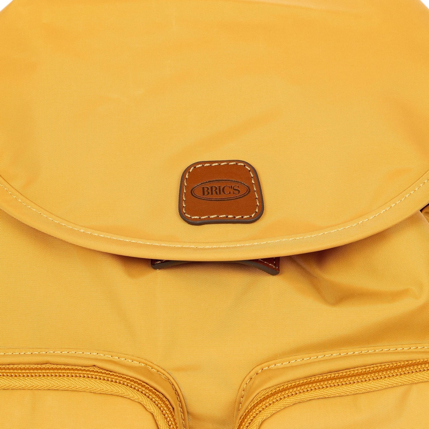 Bric's Zaino Unisex in Tessuto e Pelle Miele con Tasconi