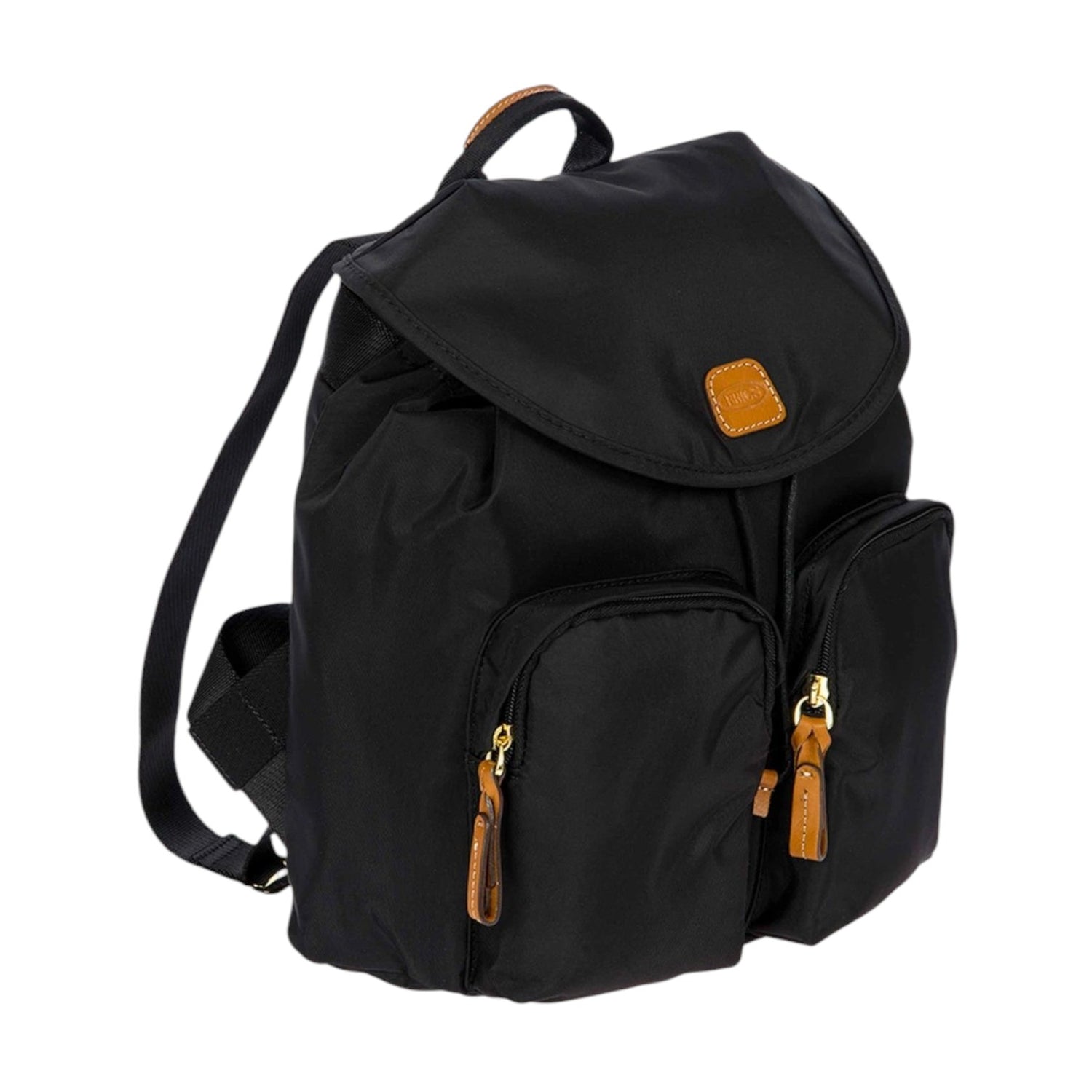Bric's Zaino Unisex in Tessuto e Pelle Nero con Tasconi
