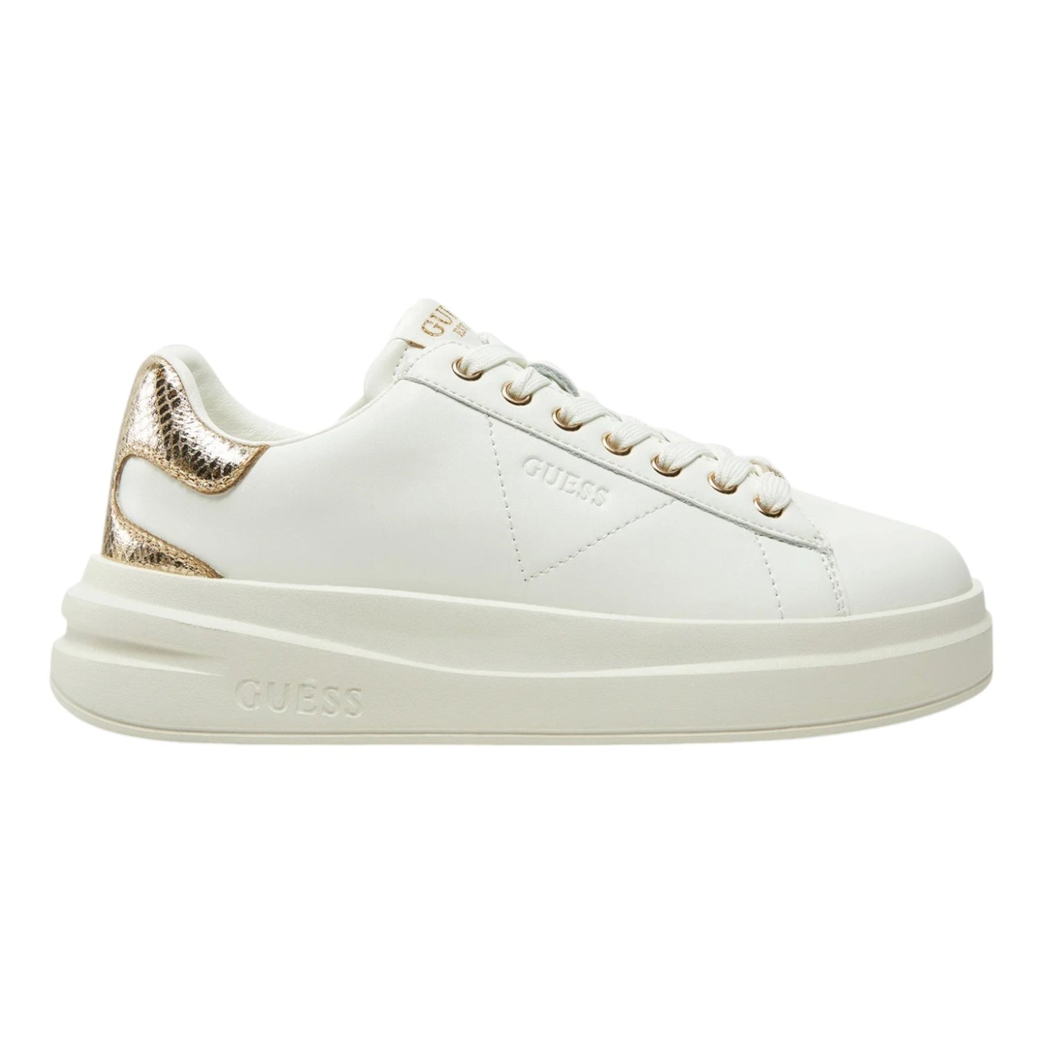 Guess Sneakers Bianca Oro in Ecopelle da Donna