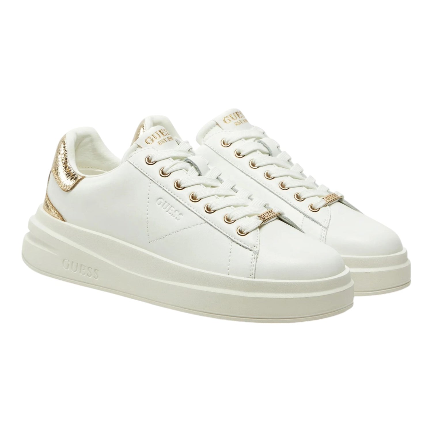 Guess Sneakers Bianca Oro in Ecopelle da Donna