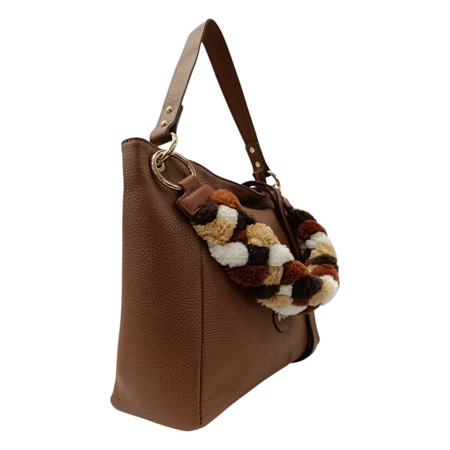 M Brc Borsa a Spalla Cognac Linea Obo Small da Donna