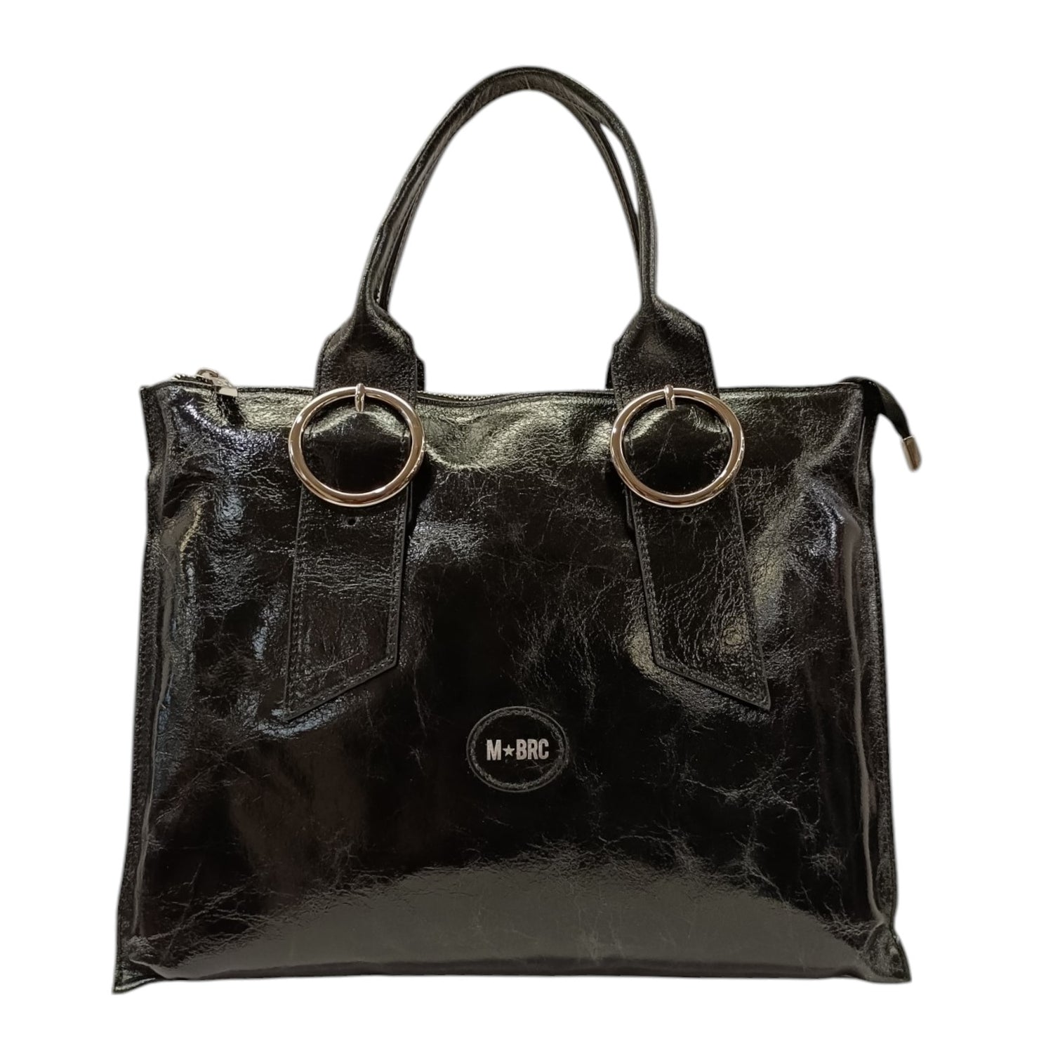 M Brc Borsa a Mano Nera Linea Naplak da Donna