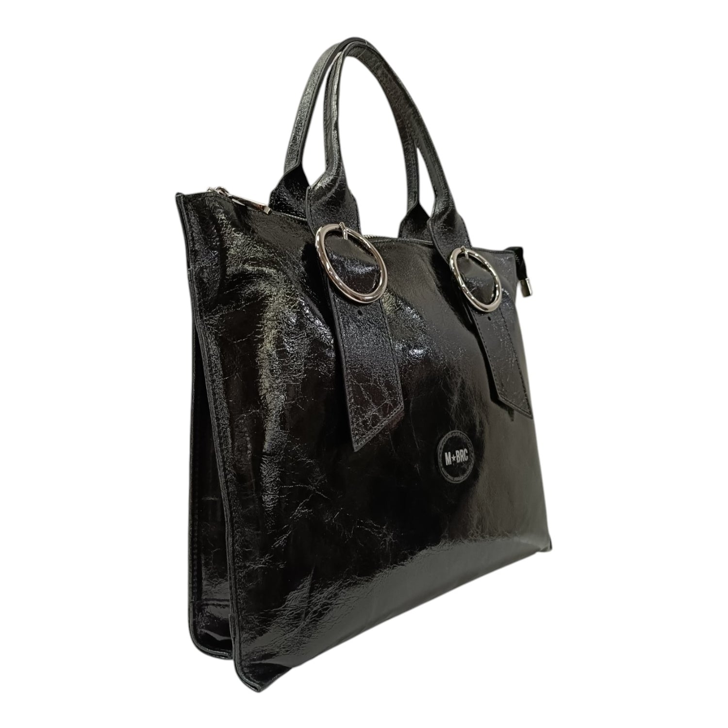 M Brc Borsa a Mano Nera Linea Naplak da Donna