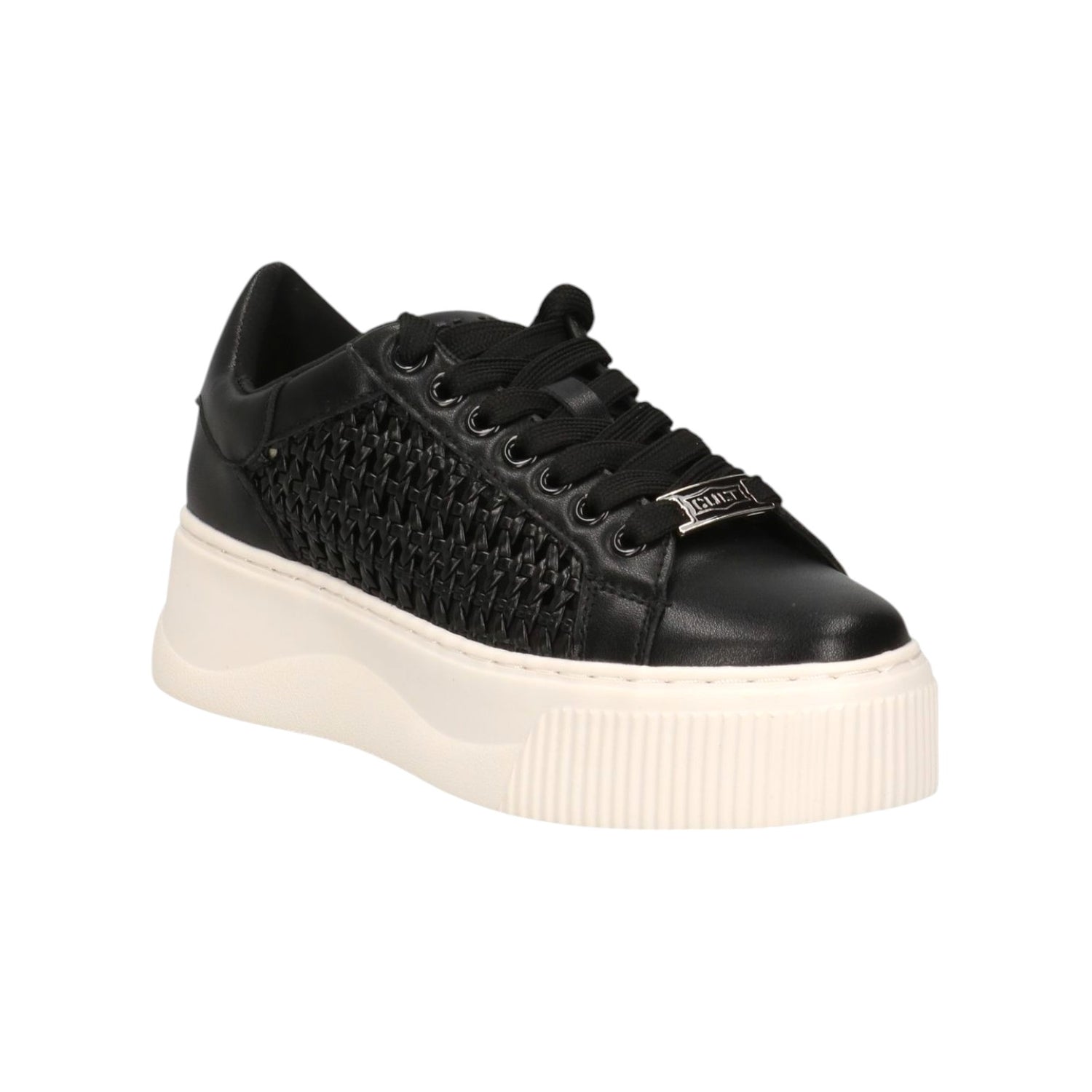 Cult Sneakers Nera Platform Traforata da Donna