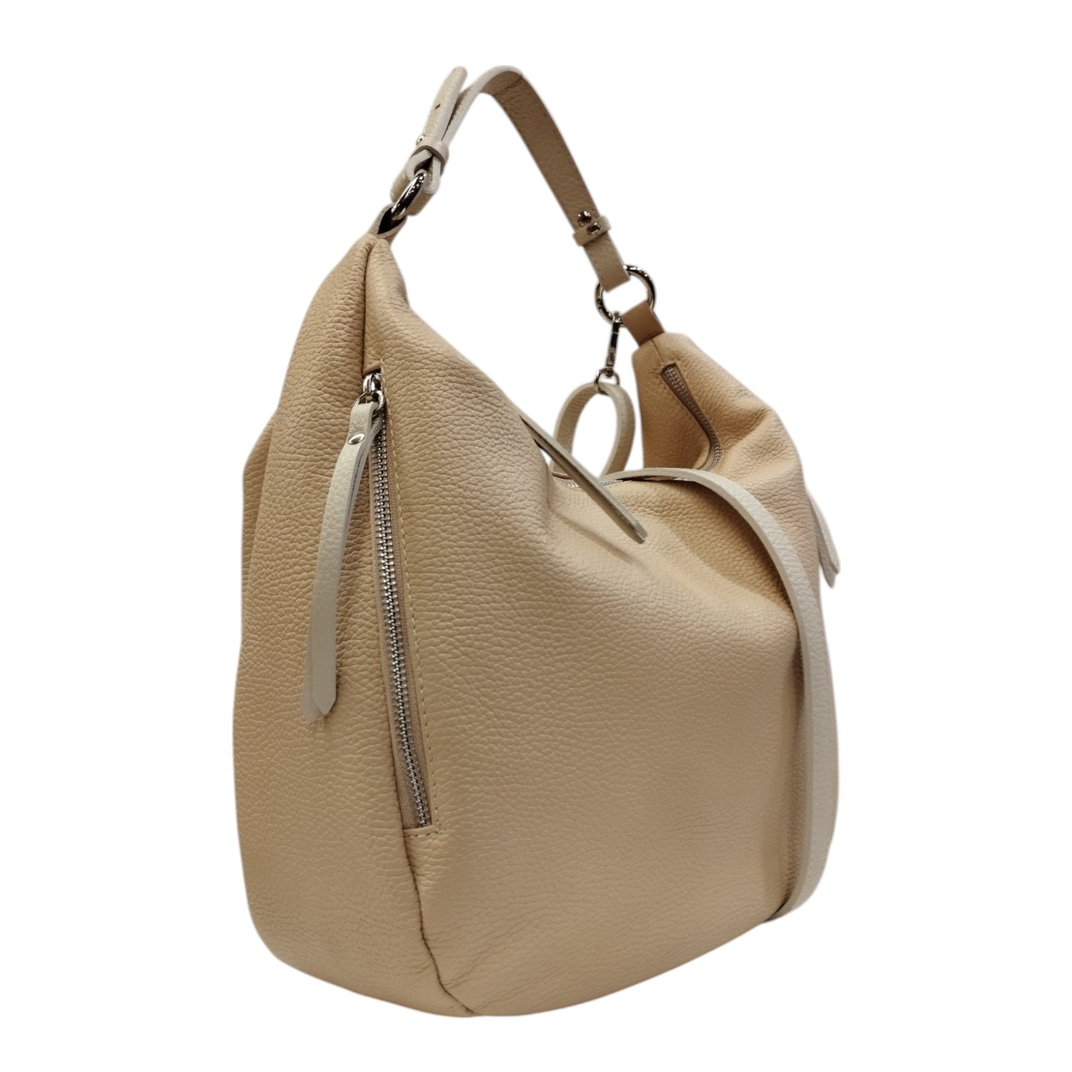 Caleidos Borsa a Spalla Donna in Pelle Nudo Beige con Tracolla