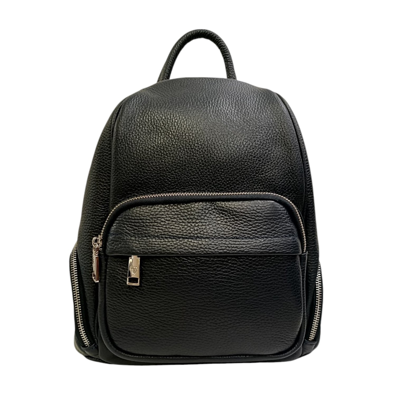 Caleidos Zaino Donna in Pelle Blu Notte con Zip Laterali