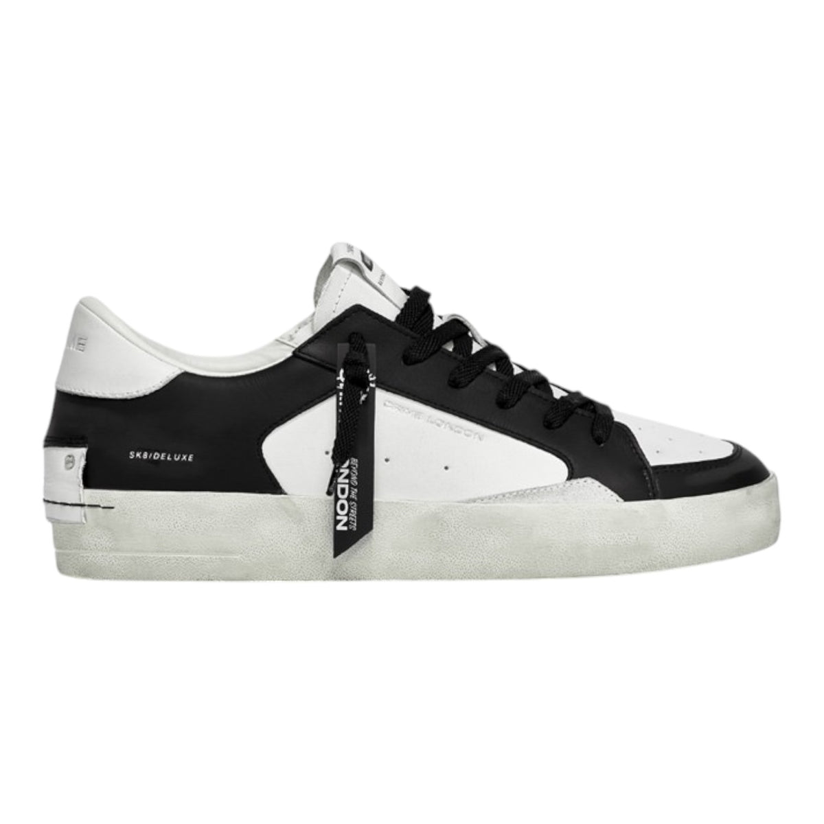 Crime London Sneakers SKATE Bianco Nero da Uomo