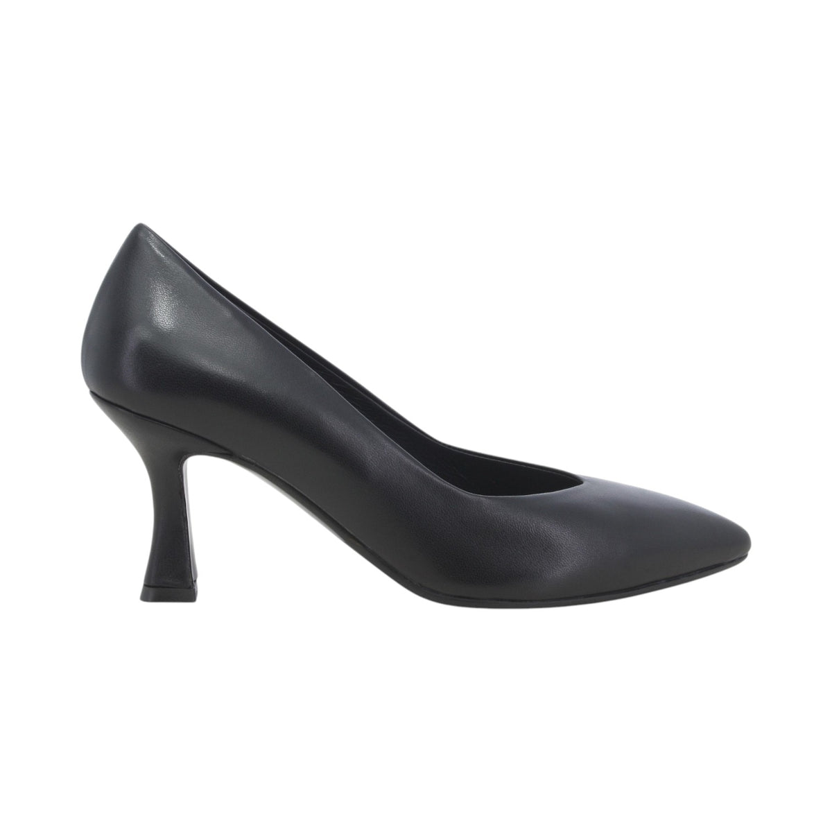 Melluso Dècollettè Donna in Pelle Nera con Scollo a V e Tacco 70mm