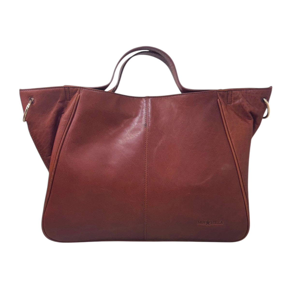 Mia Stella Borsa a Mano Donna in Pelle Cuoio con Tracolla