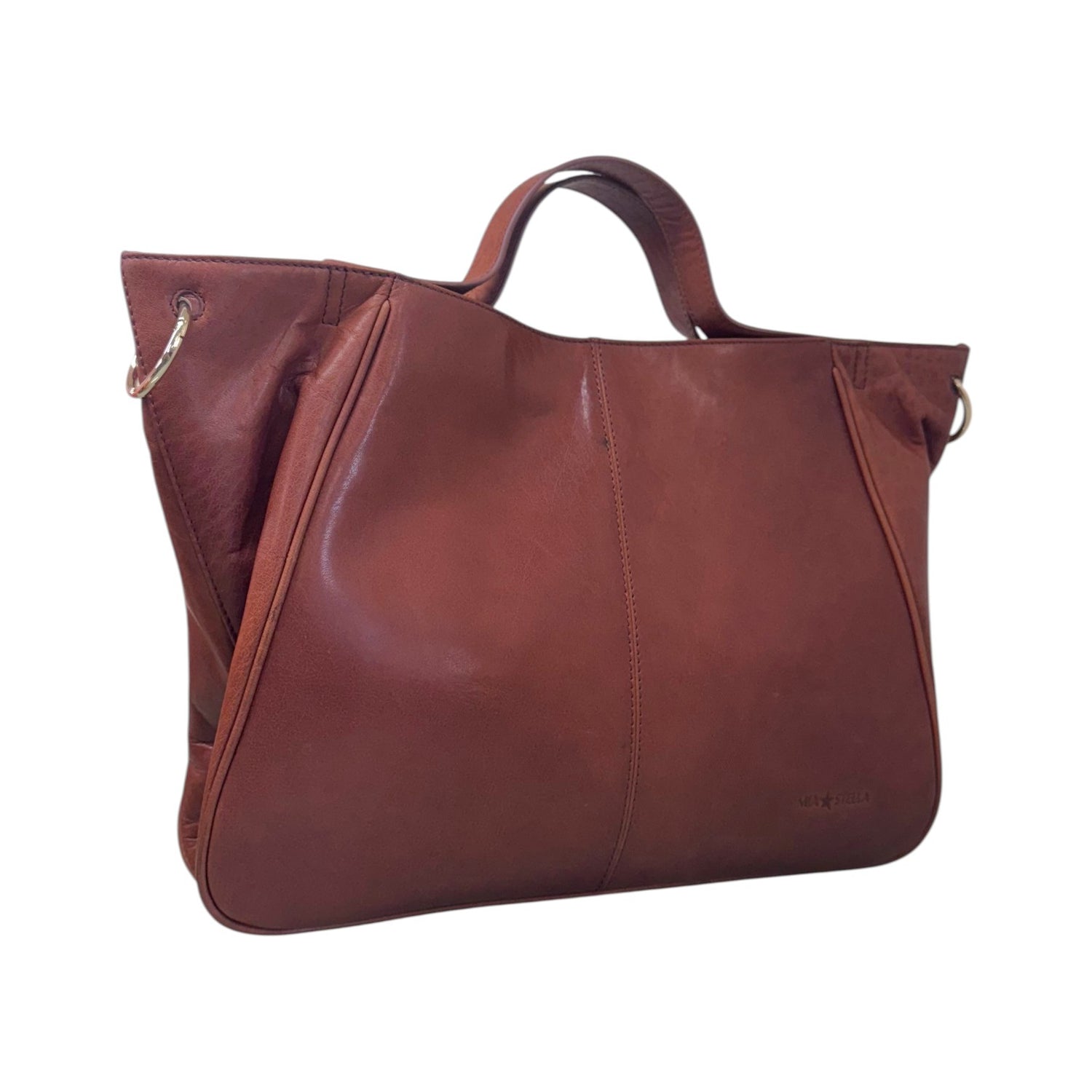 Mia Stella Borsa a Mano Donna in Pelle Cuoio con Tracolla