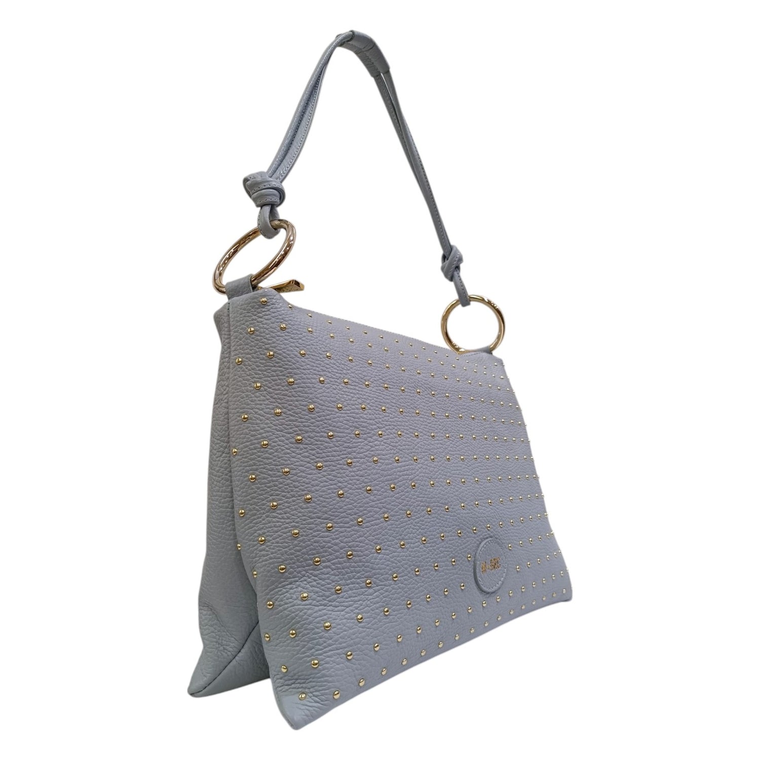 M Brc Borsa a Spalla Celeste Linea Star Dust in Pelle da Donna