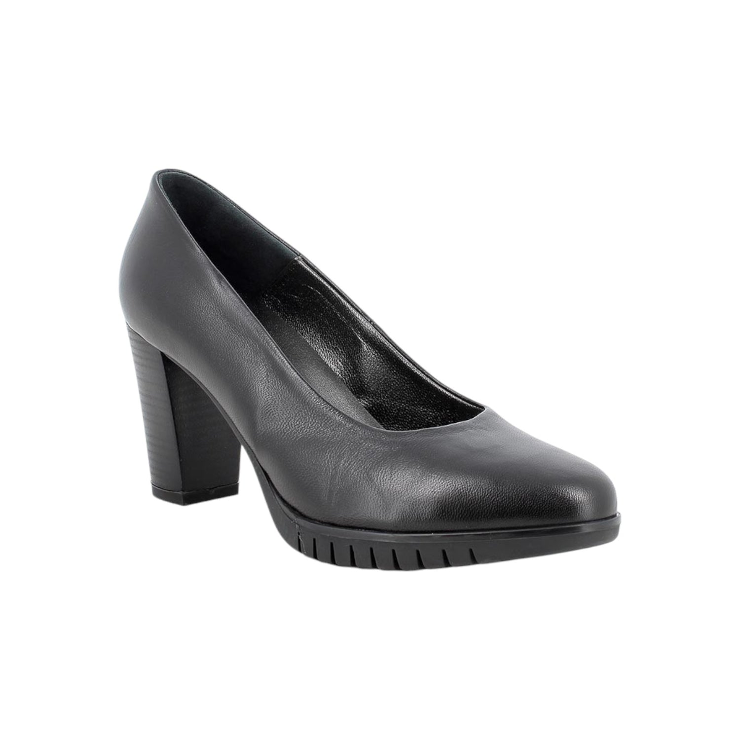 Igi&Co Dècollettè Nero in Pelle con Plateau: t.8 da Donna
