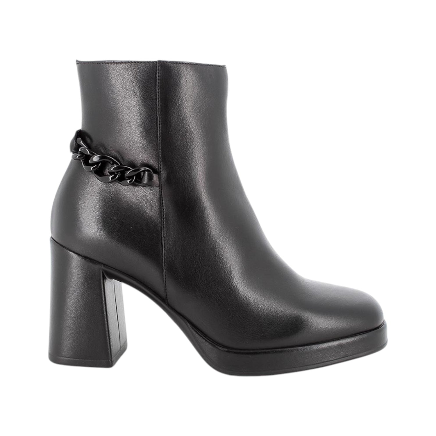 Igi&Co Stivaletto Nero in Pelle con Accessorio t.9 da Donna