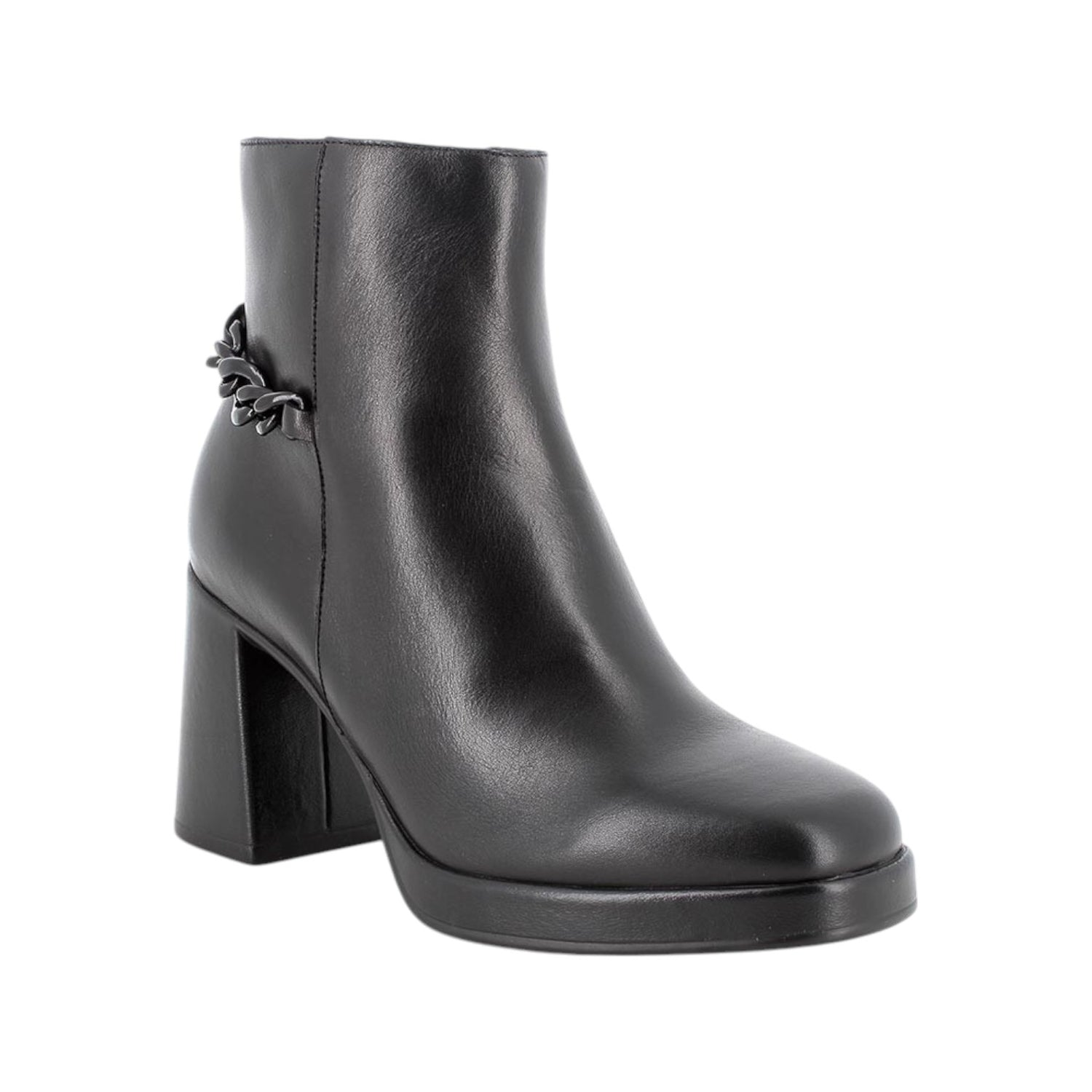 Igi&Co Stivaletto Nero in Pelle con Accessorio t.9 da Donna