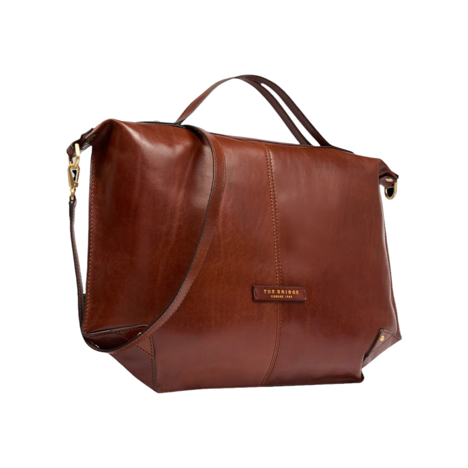 The Bridge Borsa a Mano Grande Donna in Pelle Cuoio con Tracolla Regolabile