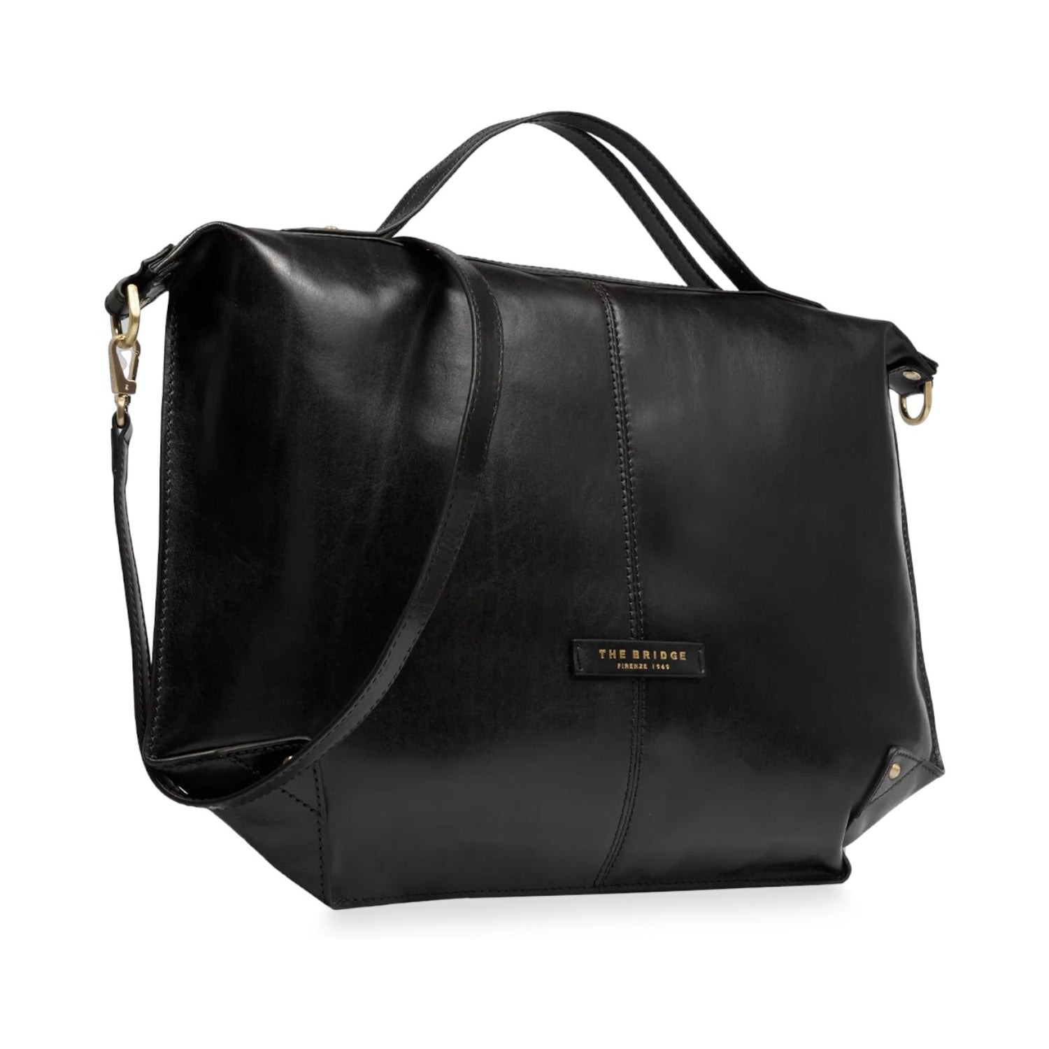 The Bridge Borsa a Mano Grande Donna in Pelle Nera con Tracolla Regolabile