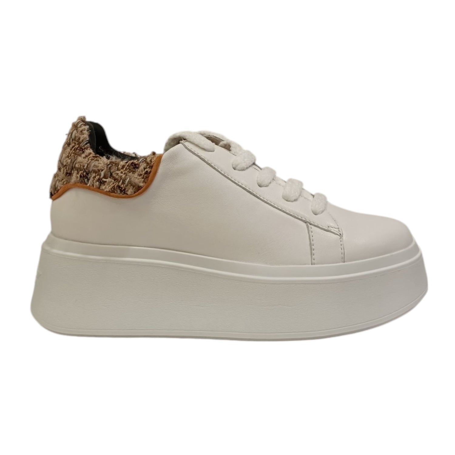 Luciano Barachini Sneakers Bianca Platform in Pelle da Donna