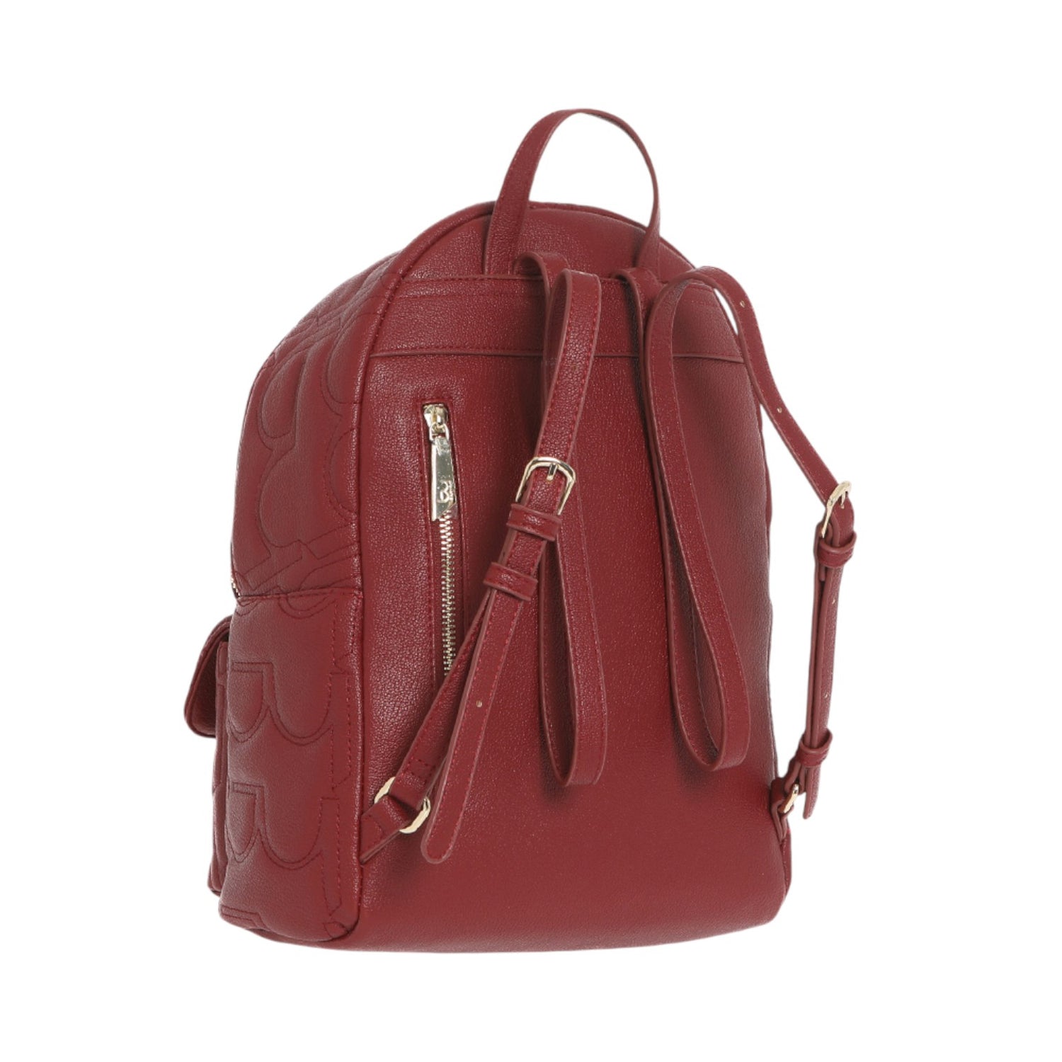 By Byblos Zaino Donna in Ecopelle Rosso Scuro con Logo All Over