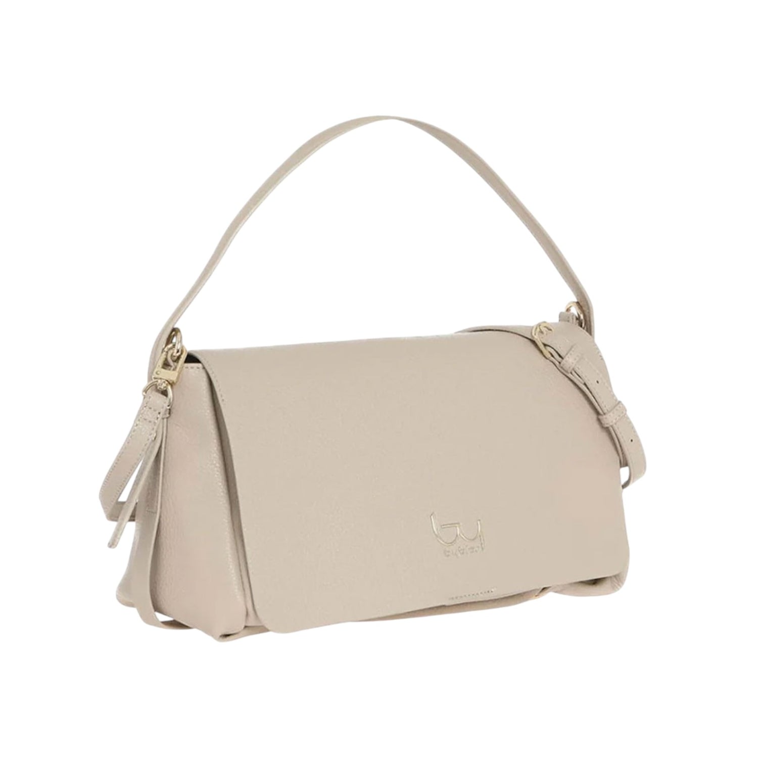 By Byblos Borsa a Spalla Donna in Ecopelle Morbida Beige con Tracolla