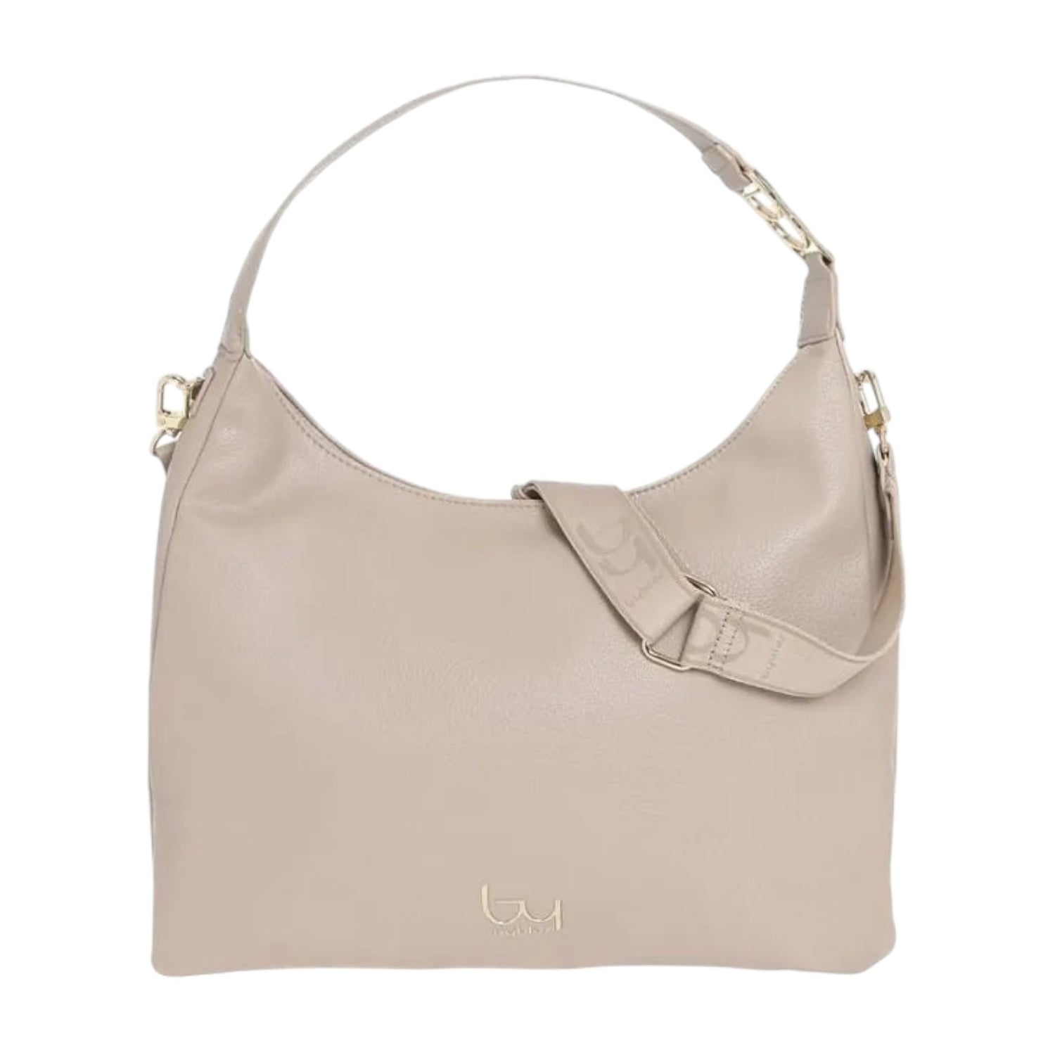 By Byblos Borsa a Spalla Donna in Ecopelle Beige con Doppia Tracolla