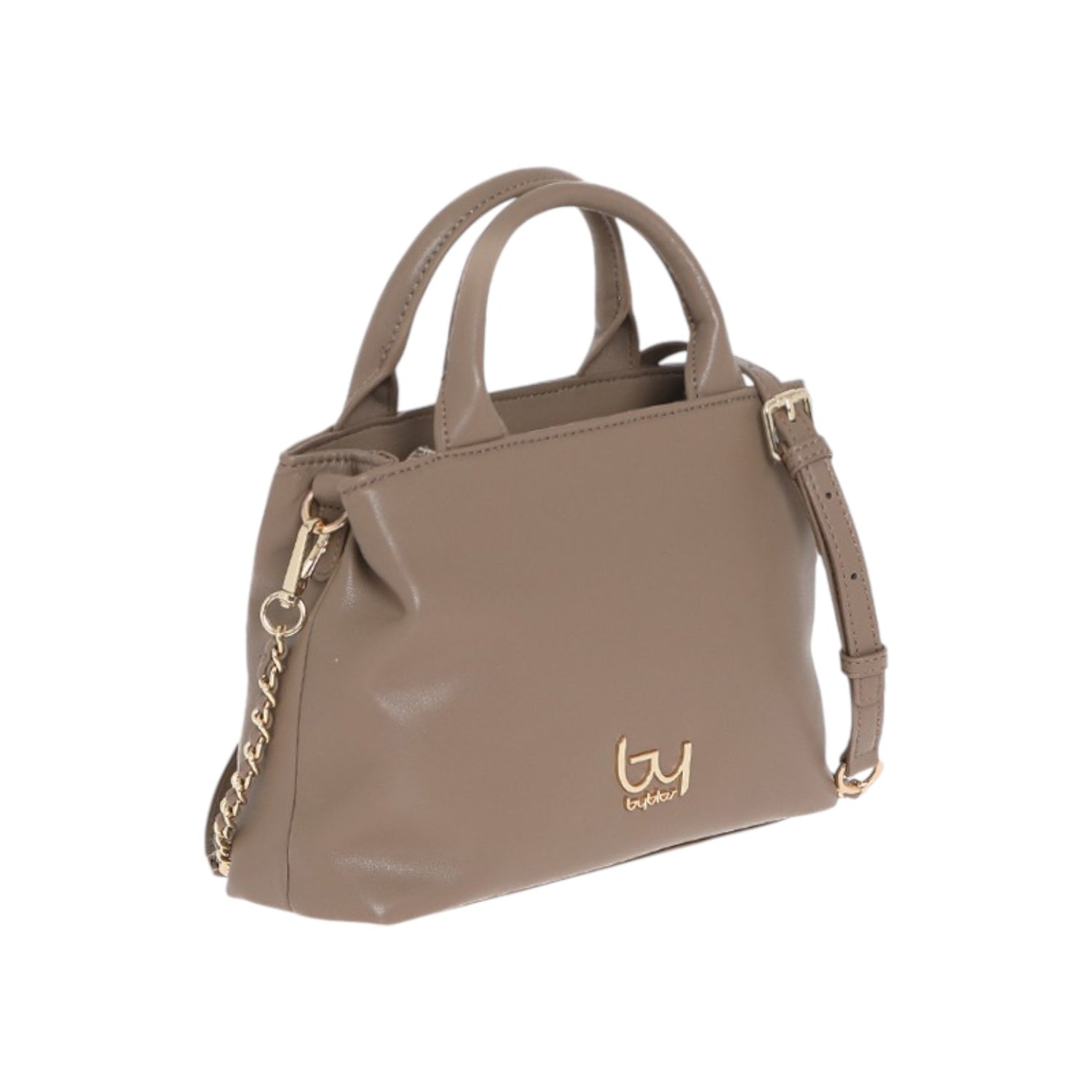 By Byblos Borsa a Mano Donna in Ecopelle Tortora con Tracolla a Catena