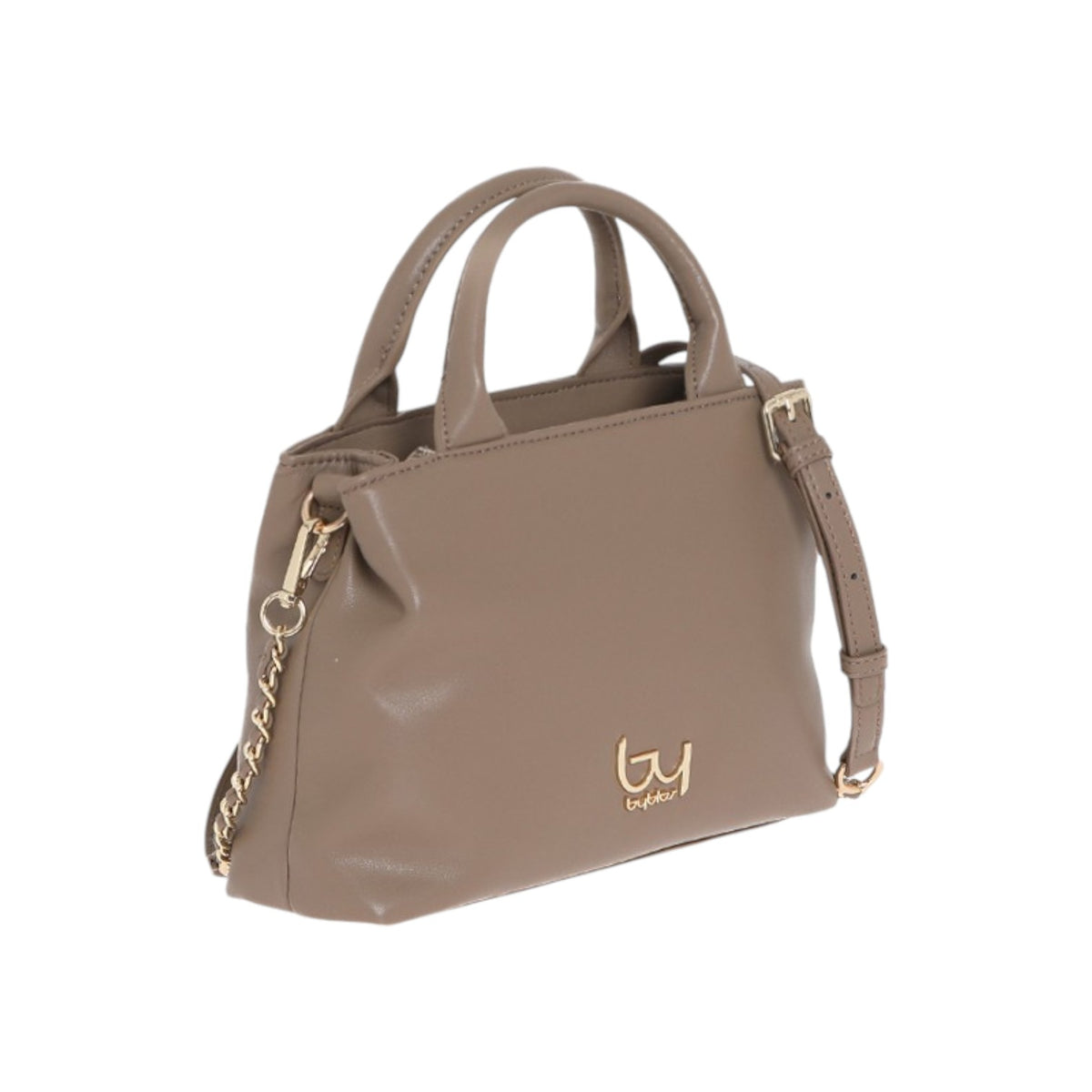 By Byblos Borsa a Mano Donna in Ecopelle Tortora con Tracolla a Catena