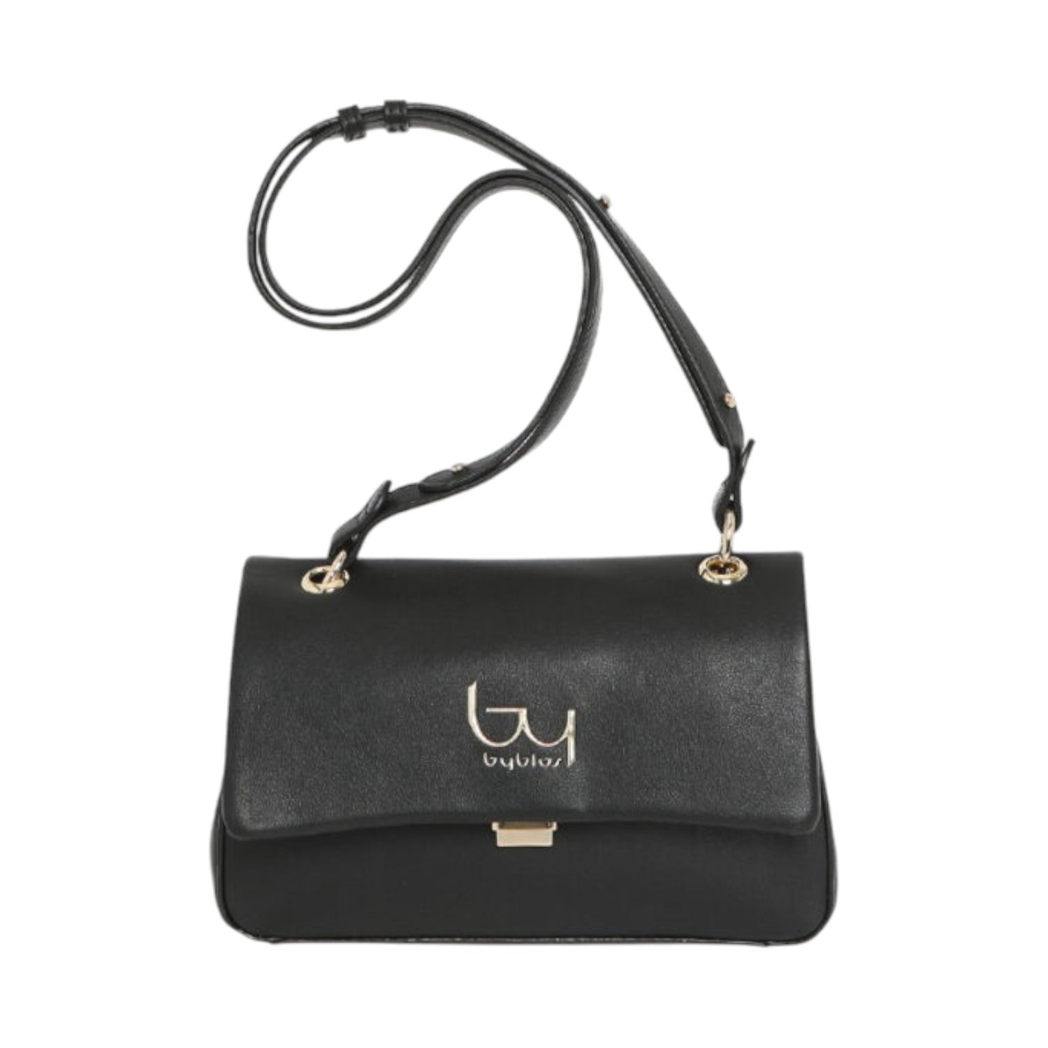 By Byblos Borsa a Tracolla Donna in Ecopelle Nera con Pattina