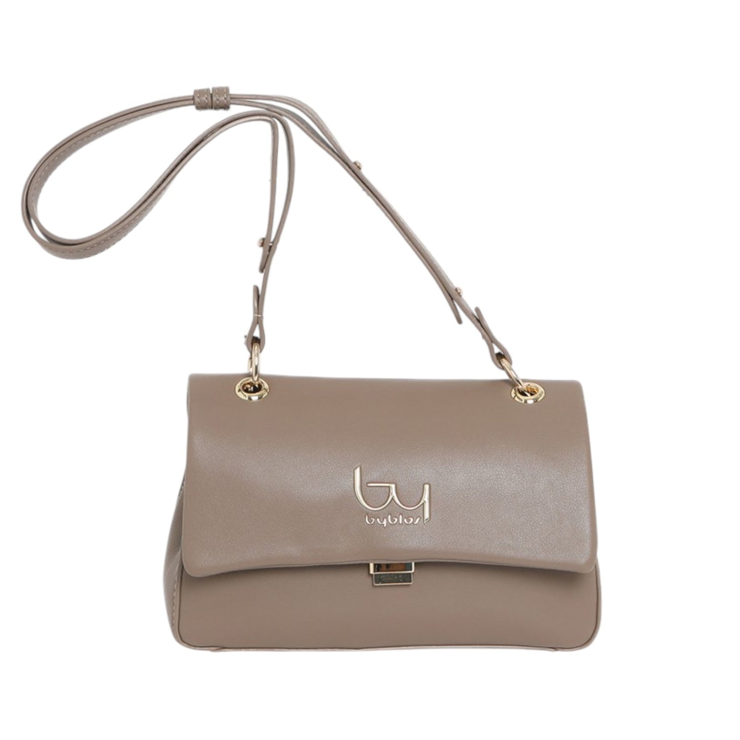 By Byblos Borsa a Tracolla Donna in Ecopelle Tortora con Pattina