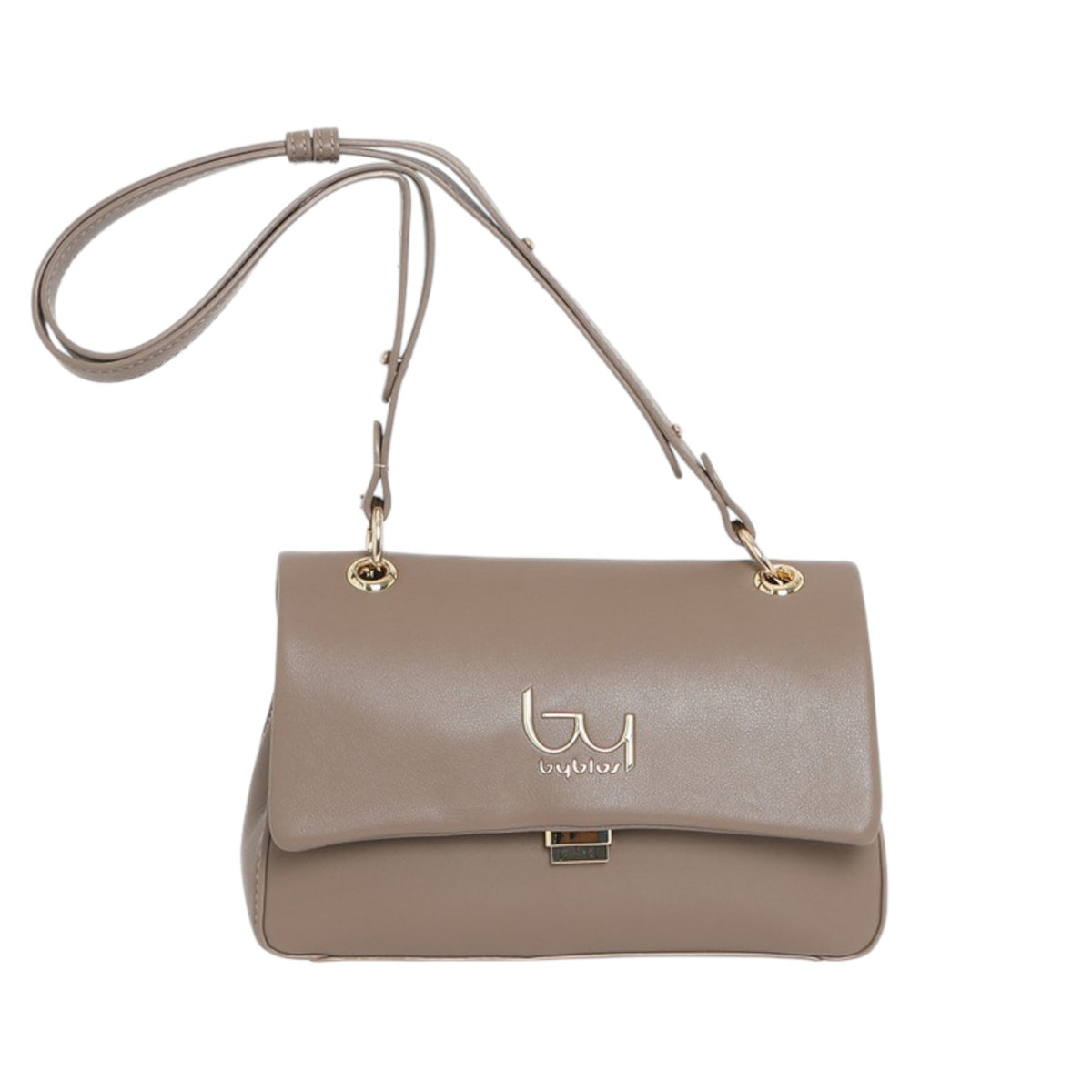 By Byblos Borsa a Tracolla Donna in Ecopelle Tortora con Pattina
