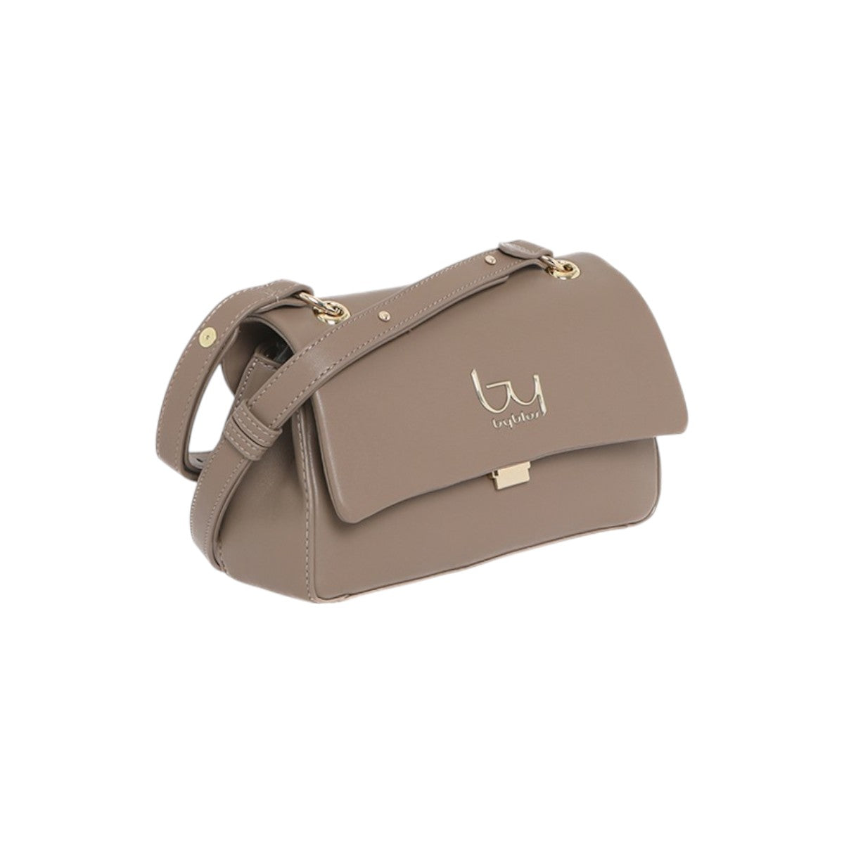 By Byblos Borsa a Tracolla Donna in Ecopelle Tortora con Pattina