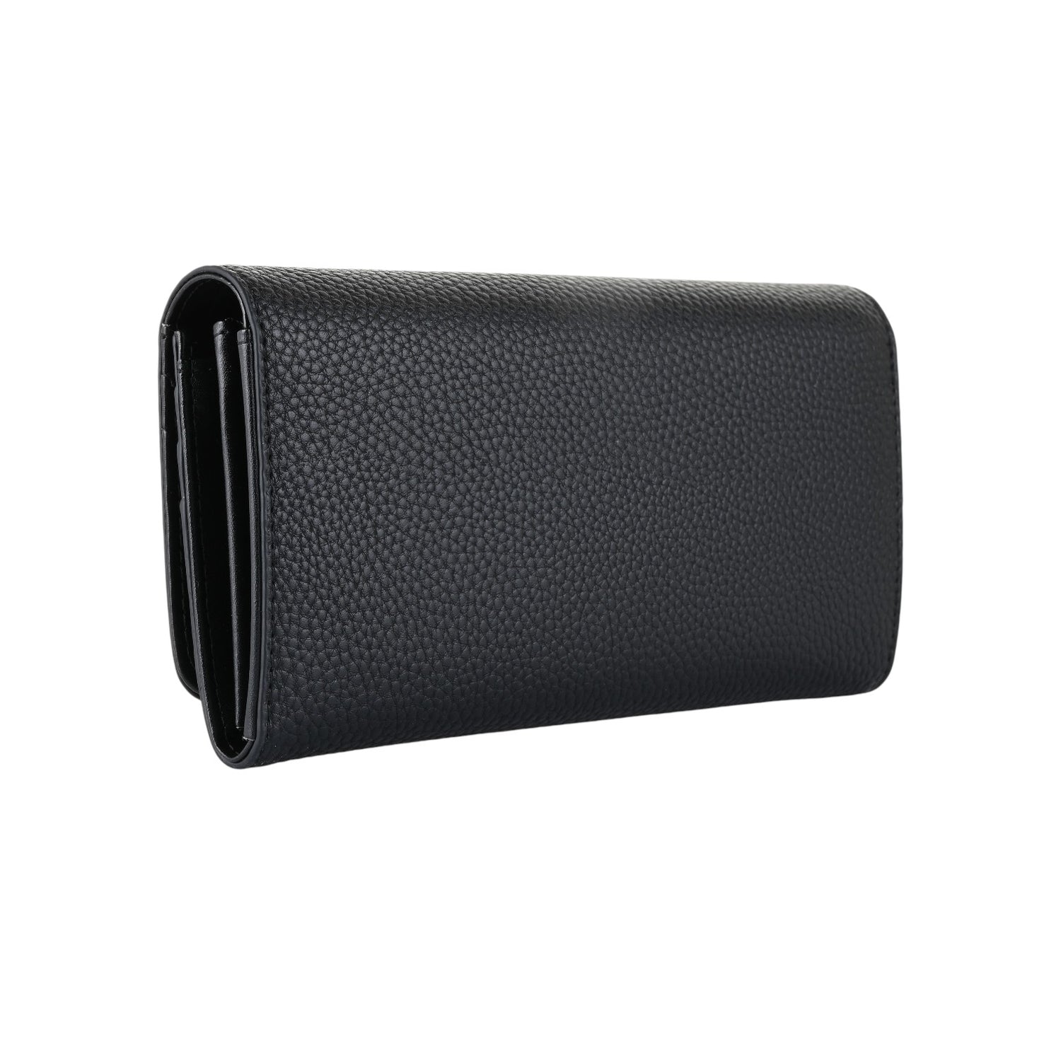 By Byblos Portafoglio Donna in Ecopelle Nera con Bottone Magnetico