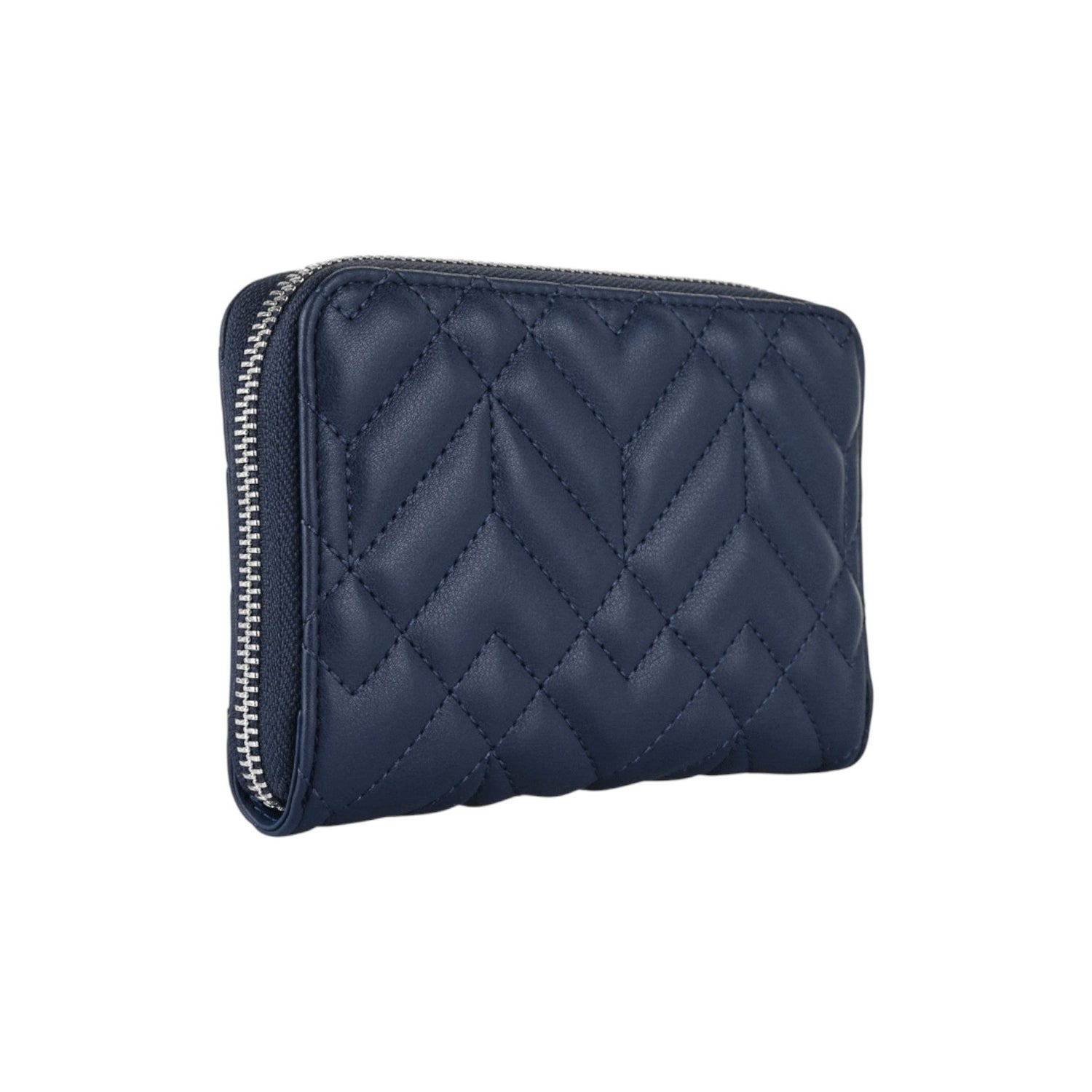 By Byblos Portafoglio Donna in Ecopelle Blu Trapuntata con Zip