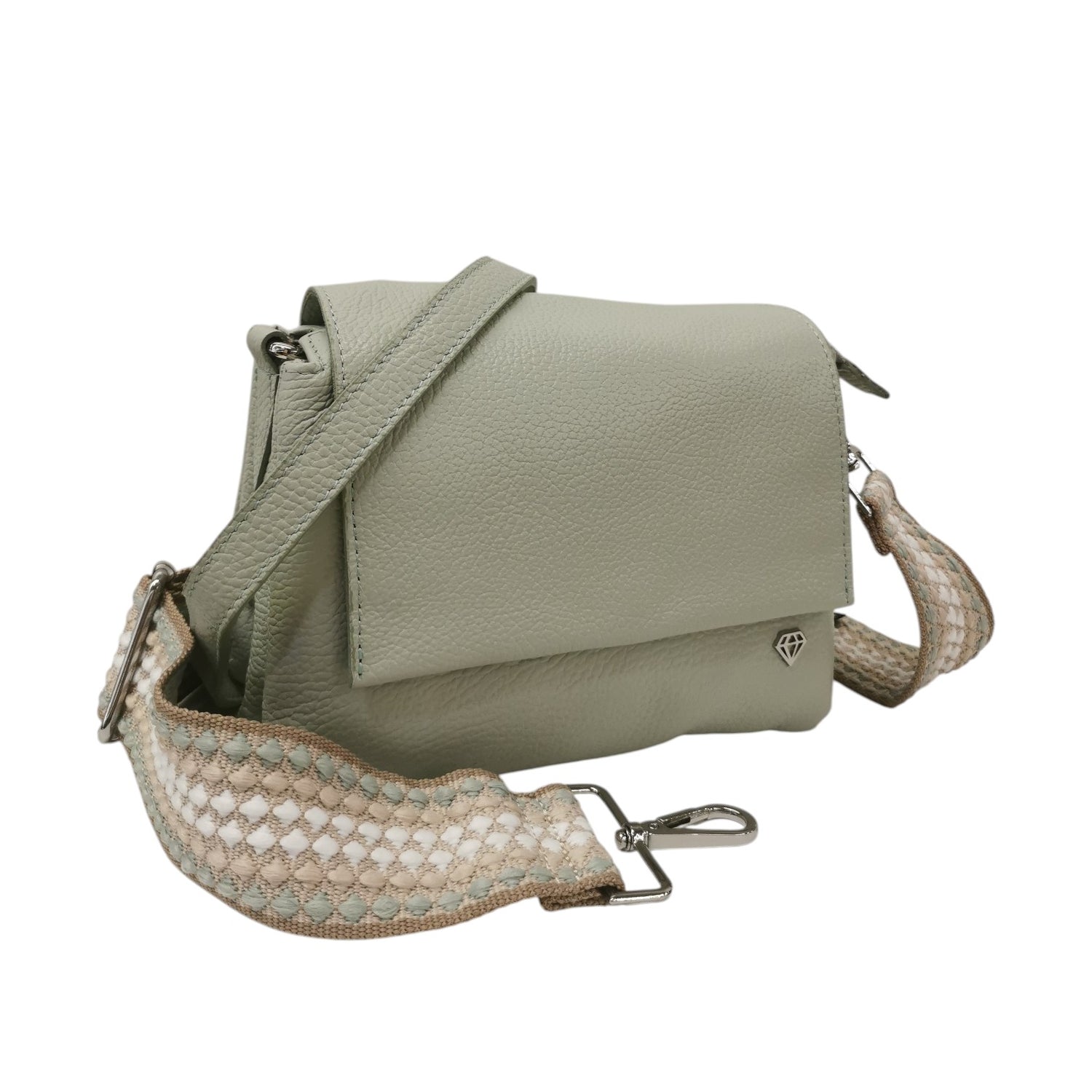 Caleidos Tracolla Piccola Salvia in Pelle da Donna