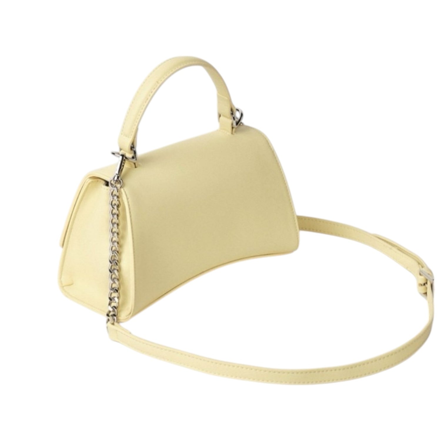 Gaelle Borsa a Mano Donna in Ecopelle Gialla con Tracolla a Catena