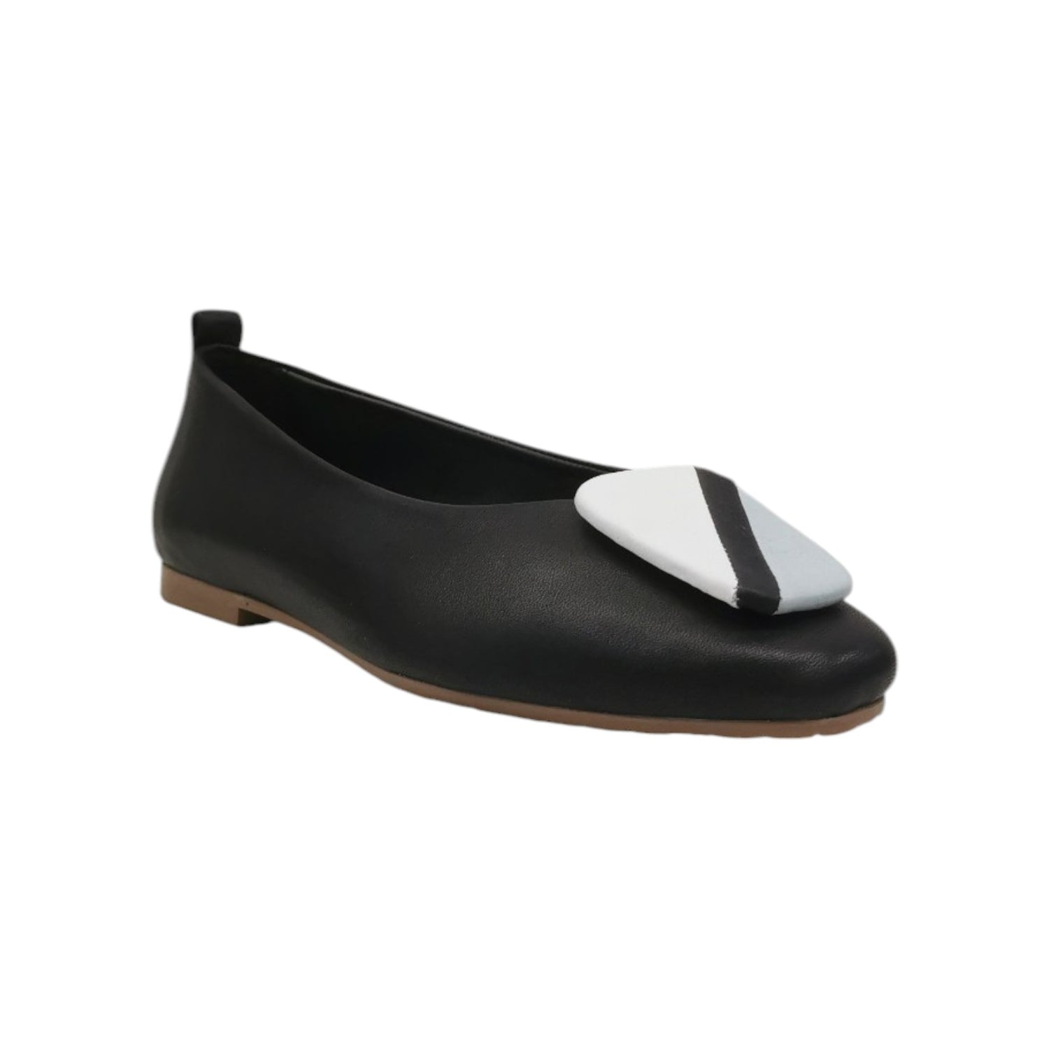 Scarpeborseonline Ballerina Blu con Accessorio Bicolore da Donna