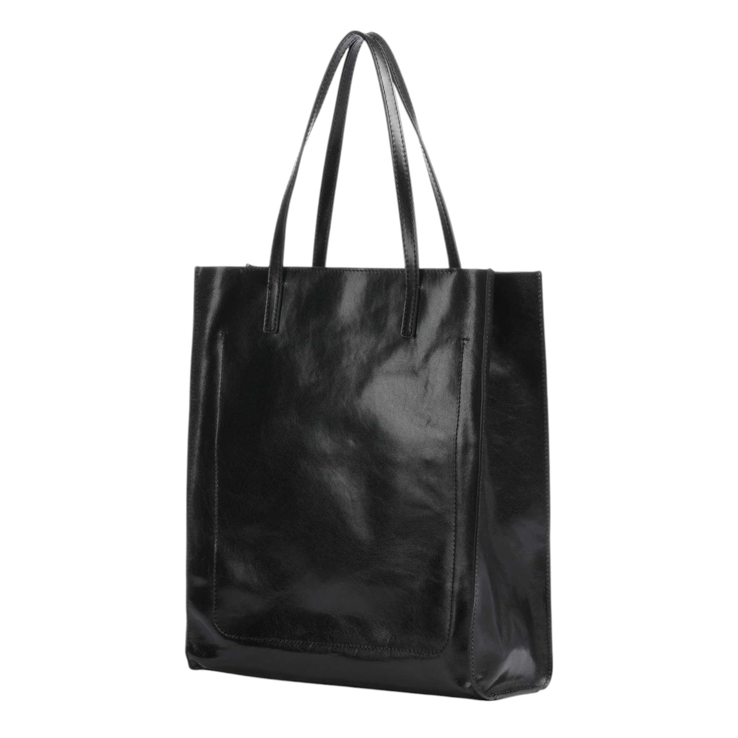 The Bridge Shopper Nera Linea Mirra in Pelle da Donna