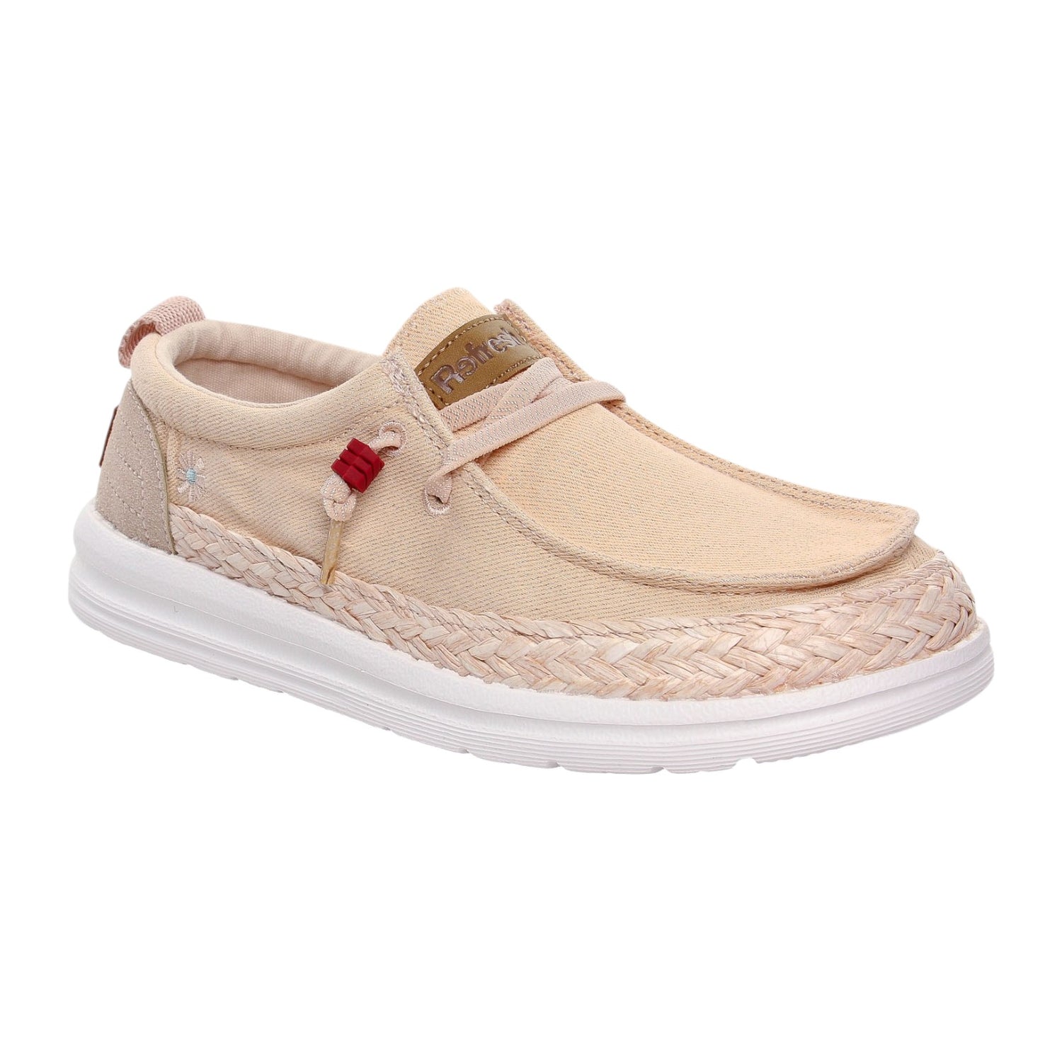 Refresh Mocassino Nudo in Tessuto da Donna