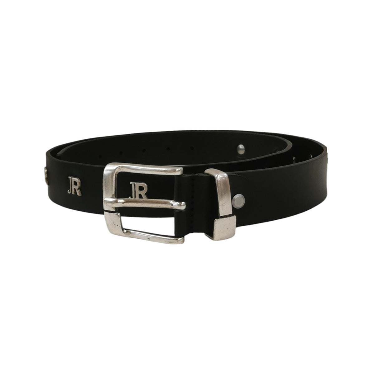 John Richmond Cintura Nera in Pelle con Logo All Over