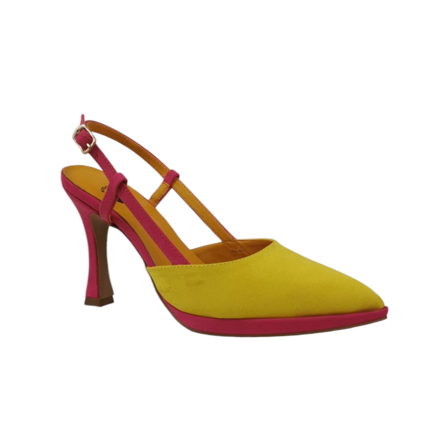 Scarpeborseonline Chanelle Gialla Fucsia con Plateau t.10 da Donna