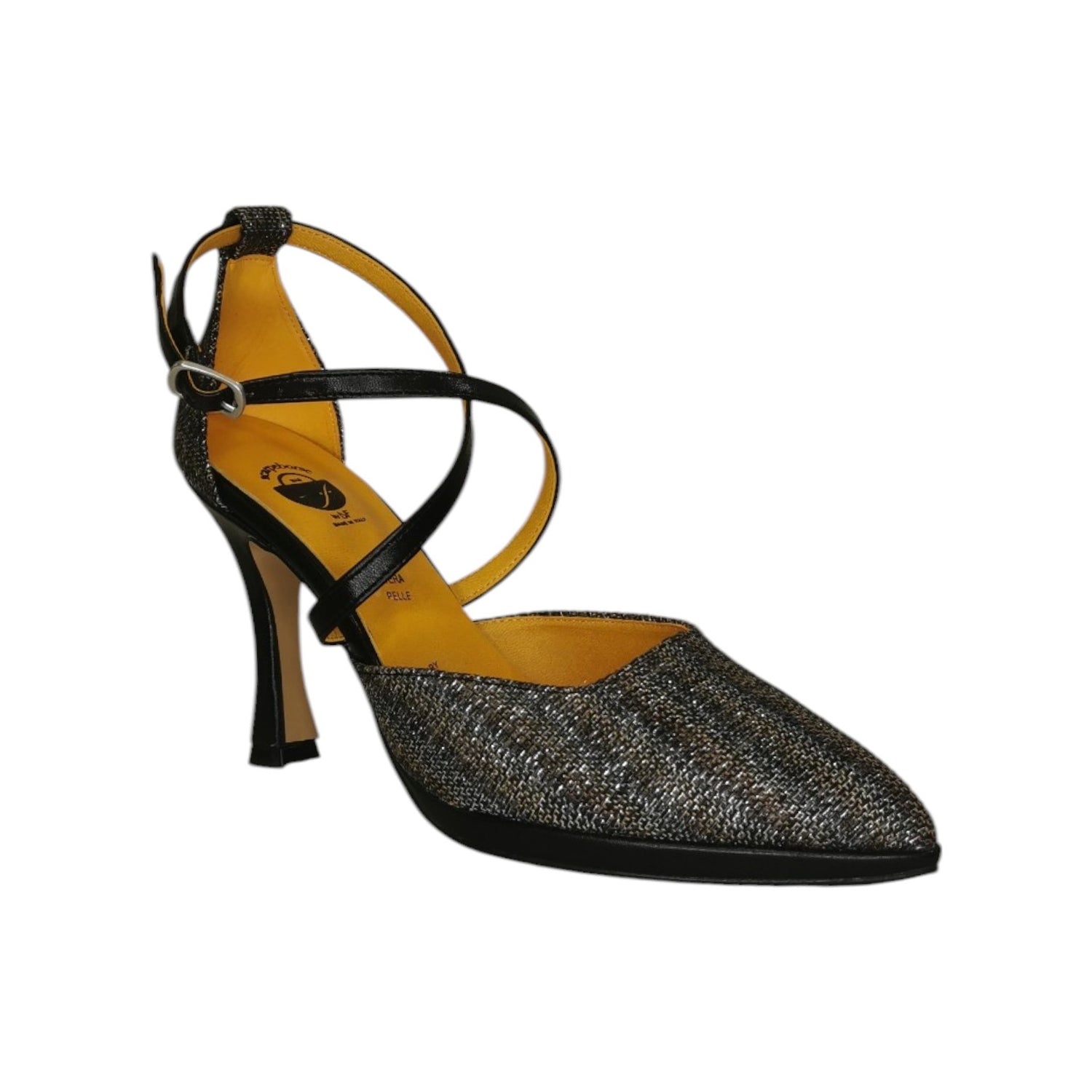 Scarpeborseonline Chanelle Nero Multi con Strass e Plateau t.9 da Donna