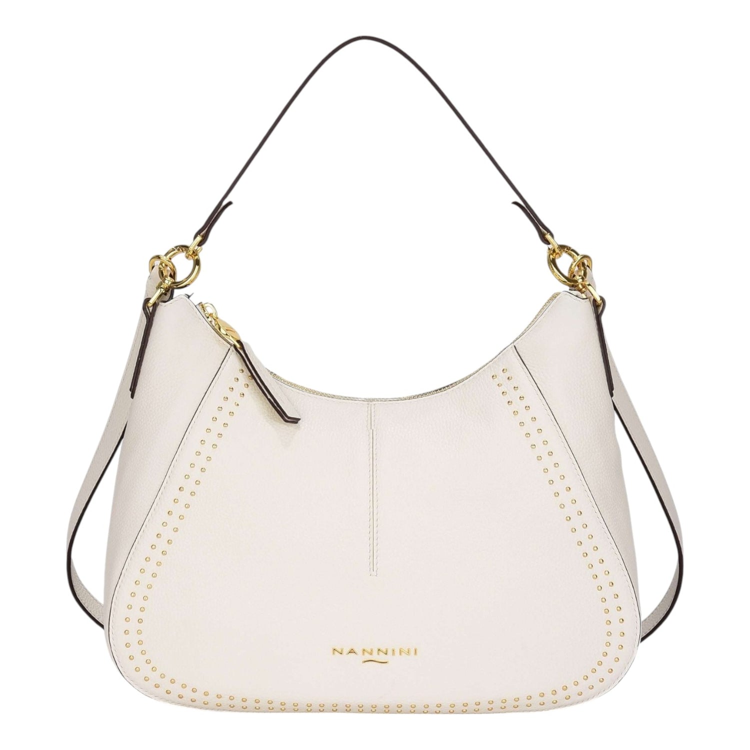 Nannini Firenze Borsa a Spalla Shana Donna in Pelle Bianca con Tracolla