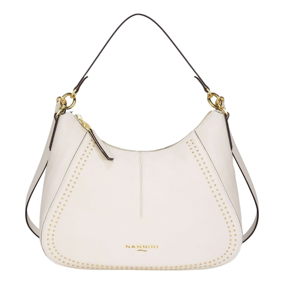 Nannini Firenze Borsa a Spalla Shana Donna in Pelle Bianca con Tracolla